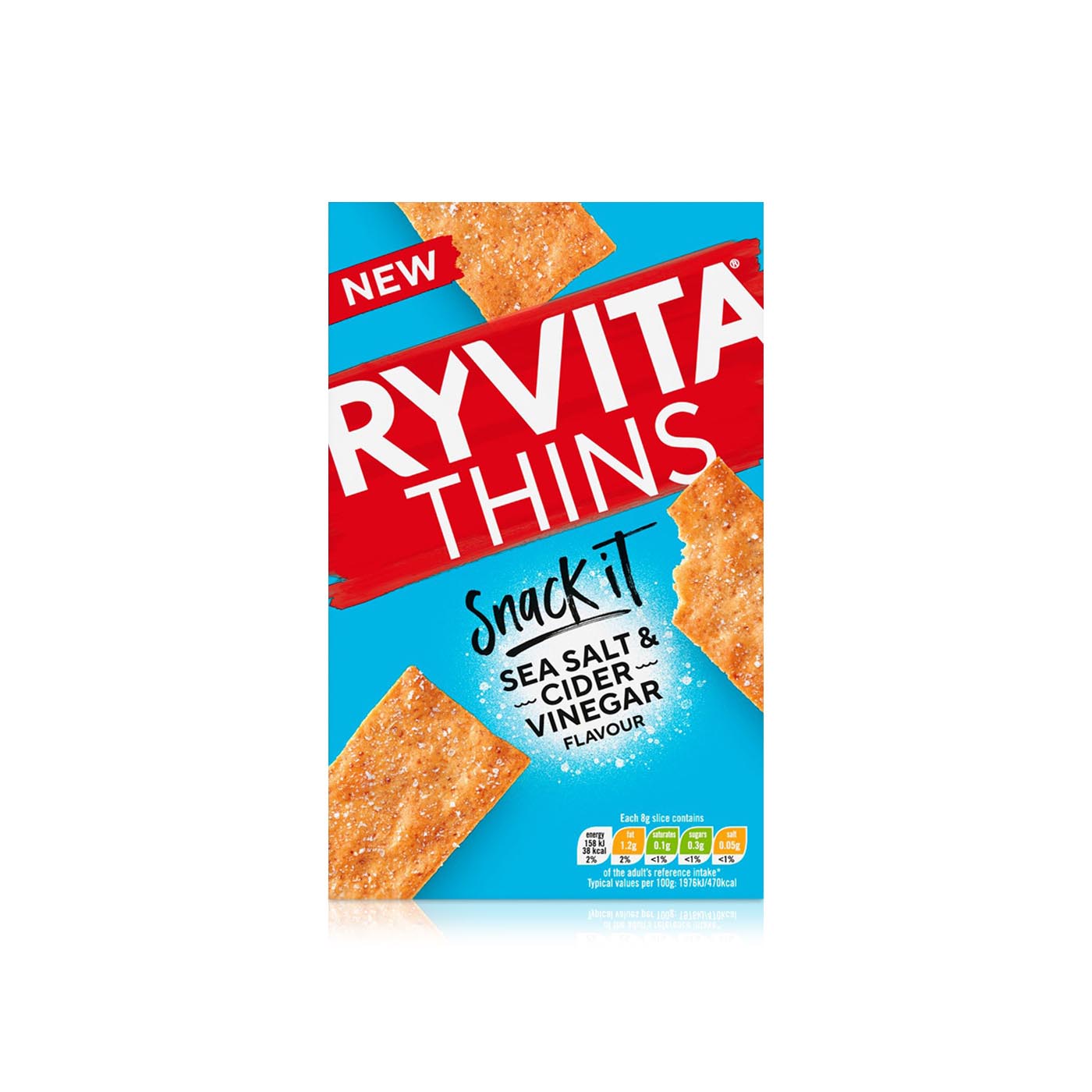 Ryvita Thins Salt & Cider Vinegar Flatbread 125g