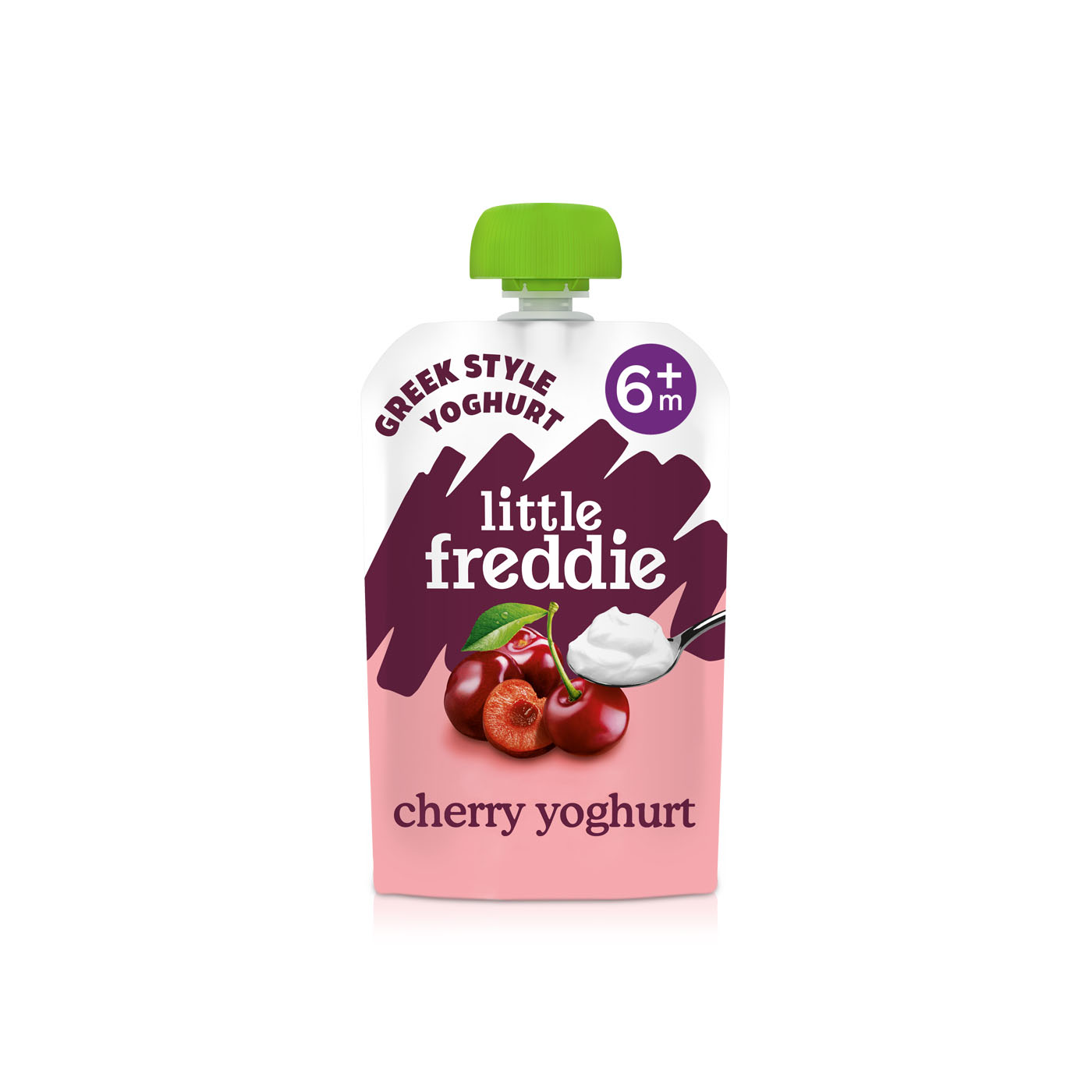 Little Freddie Organic Cherry Greek Style Yogurt Baby Food Pouch (+6m) 100g