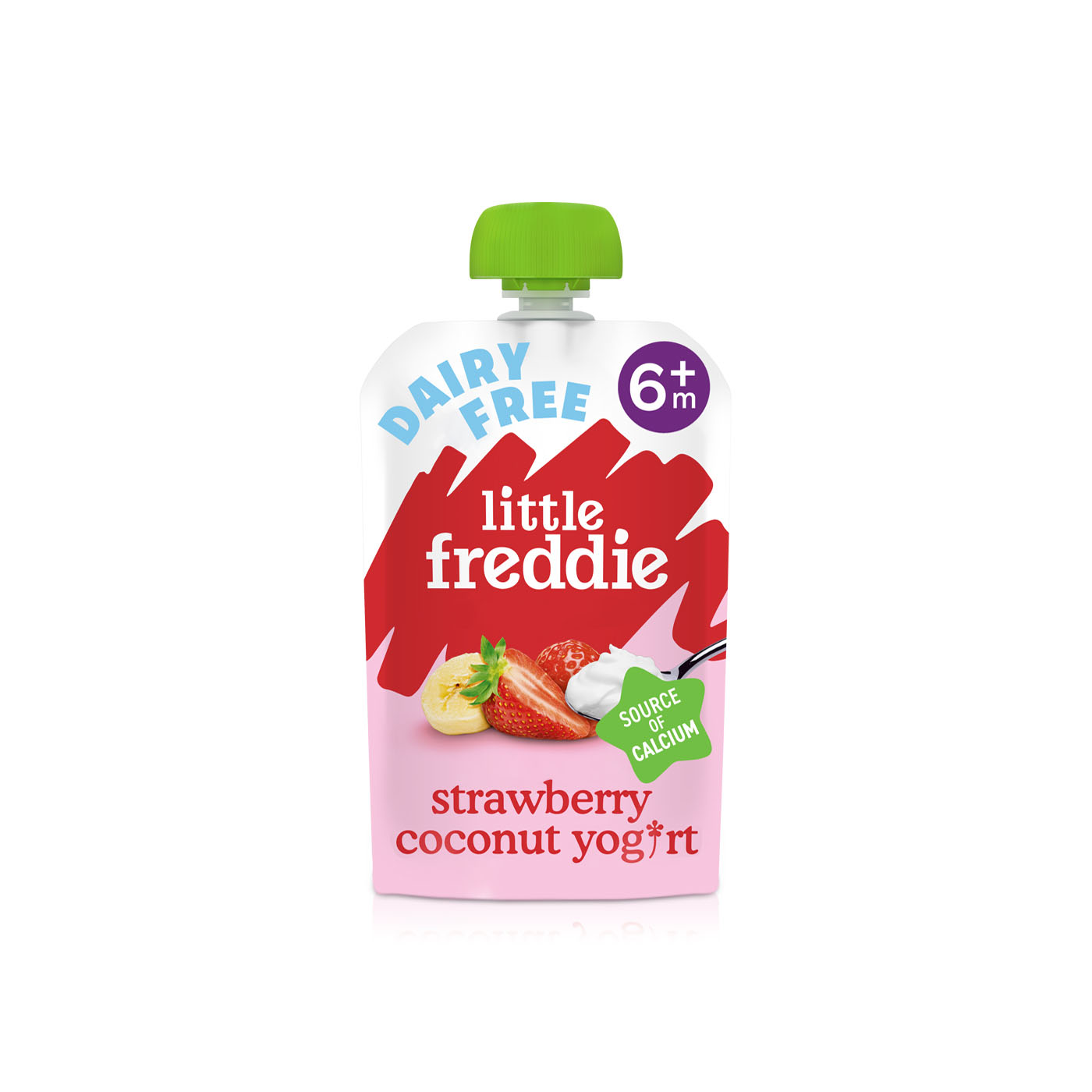 Little Freddie Organic Dairy Free Strawberry Yogurt Baby Food Pouch (+6m) 100g