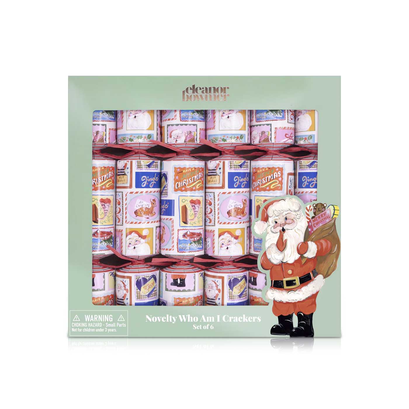 Heart & Soul Studio Christmas Crackers Santa 12 Inch x 6