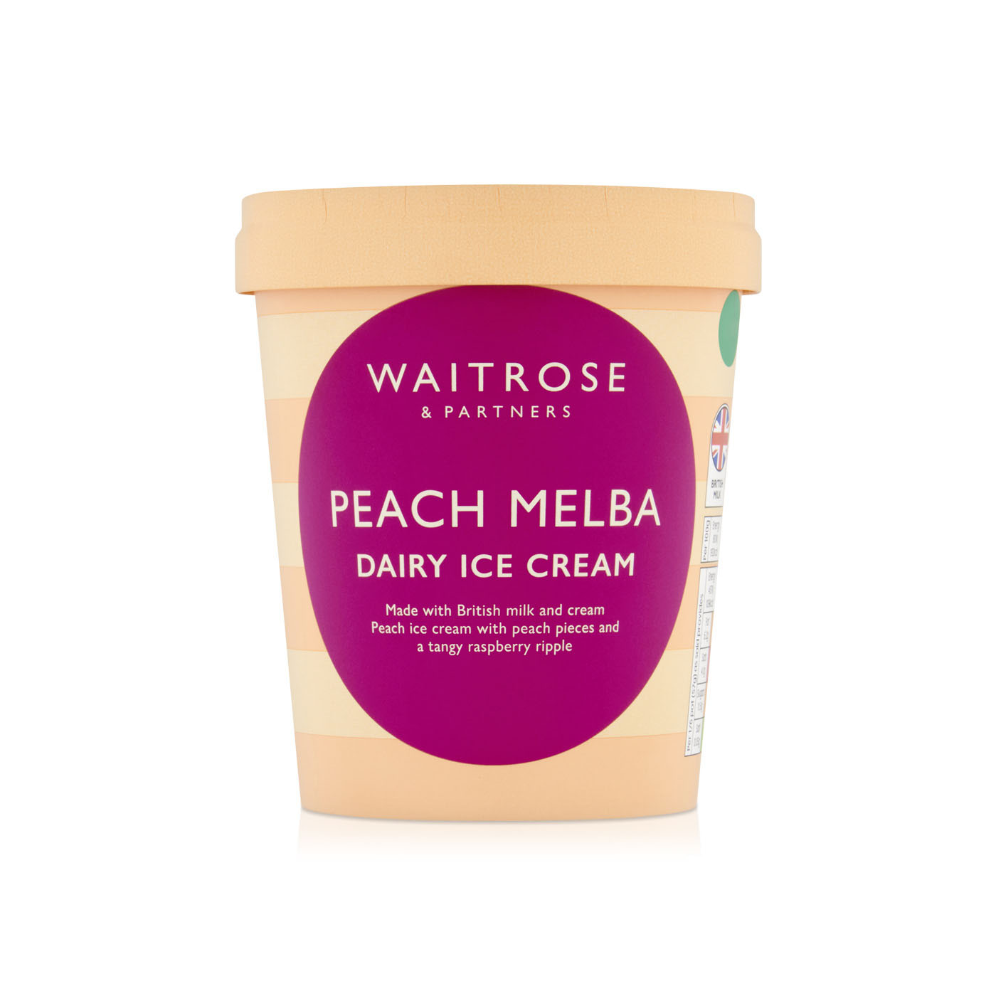 Waitrose Peach Melba Ice Cream 180ml