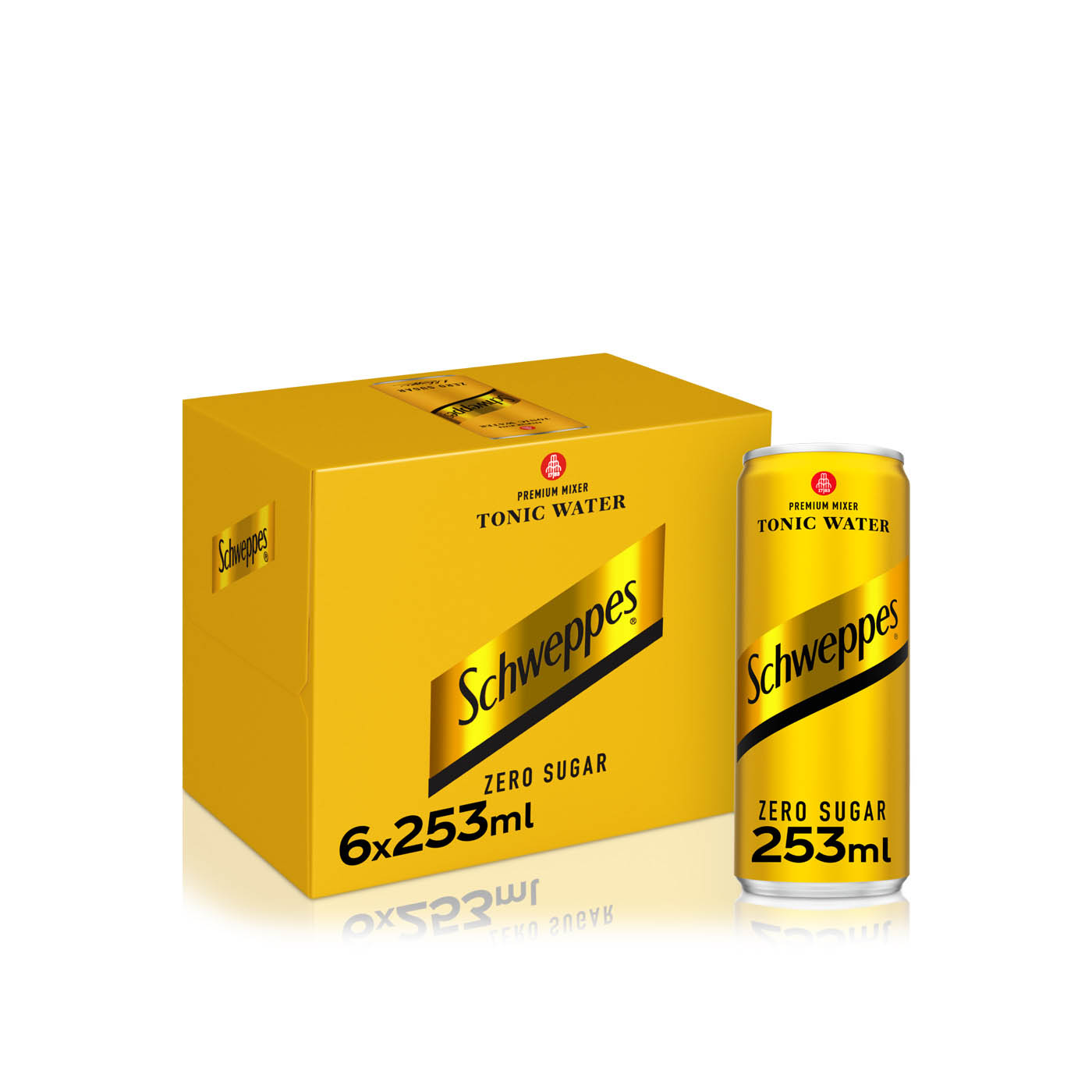 Schweppes Zero Tonic Can 253ml x 6