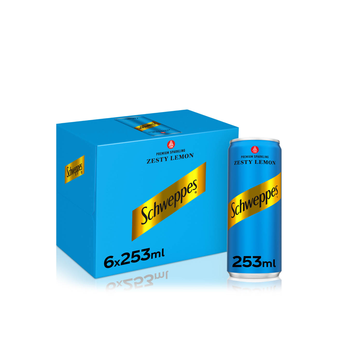 Schweppes Zesty Lemon Can Drink 253ml x 6