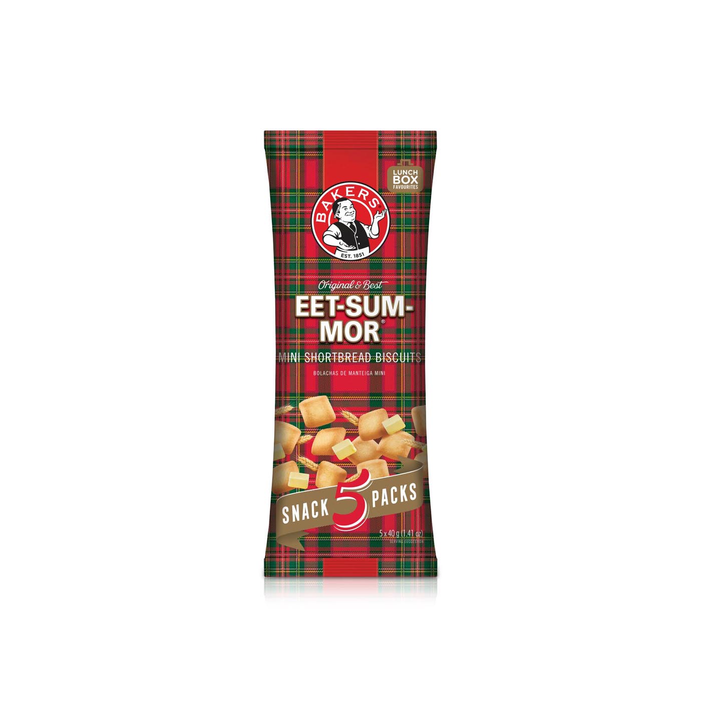 Bakers Original Mini Eet-Sum-Mor Biscuits Shortbread 5x40g