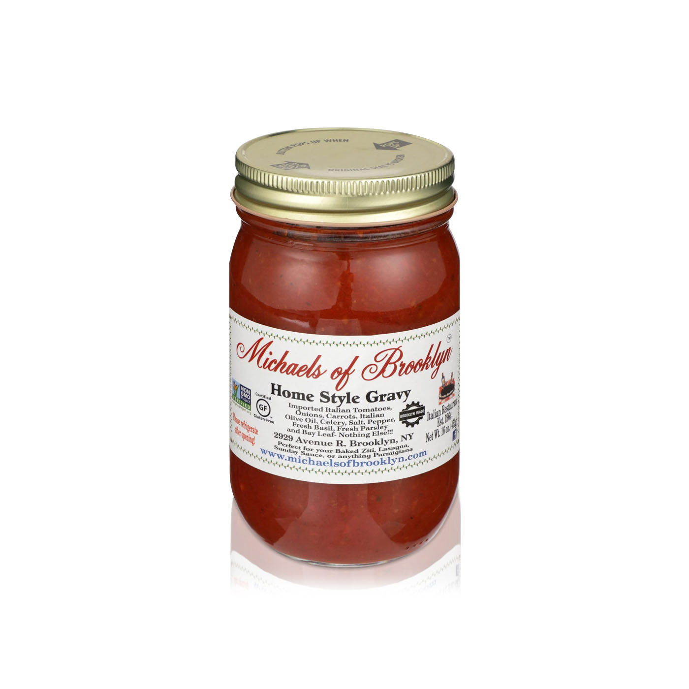 Michaels Of Brooklyn Gluten Free Home Style Gravy Pasta Sauce 453g
