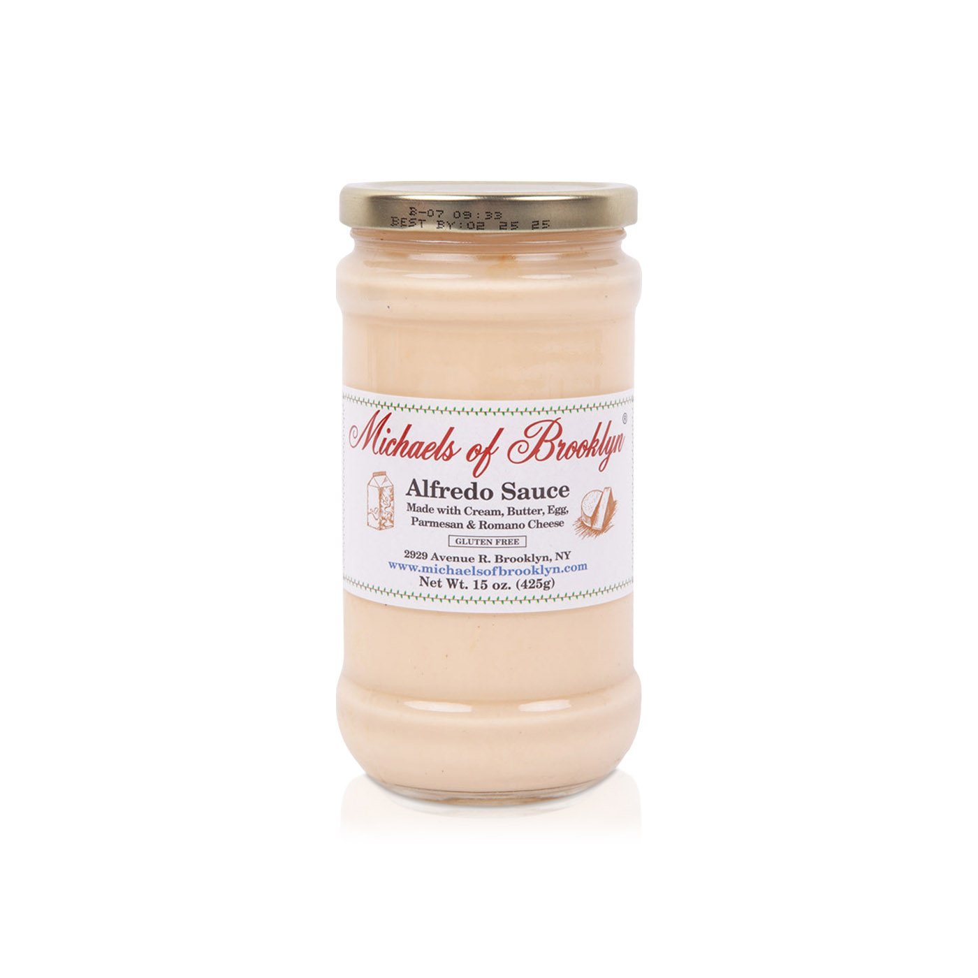 Michaels Of Brooklyn Alfredo Sauce Gluten Free 425g