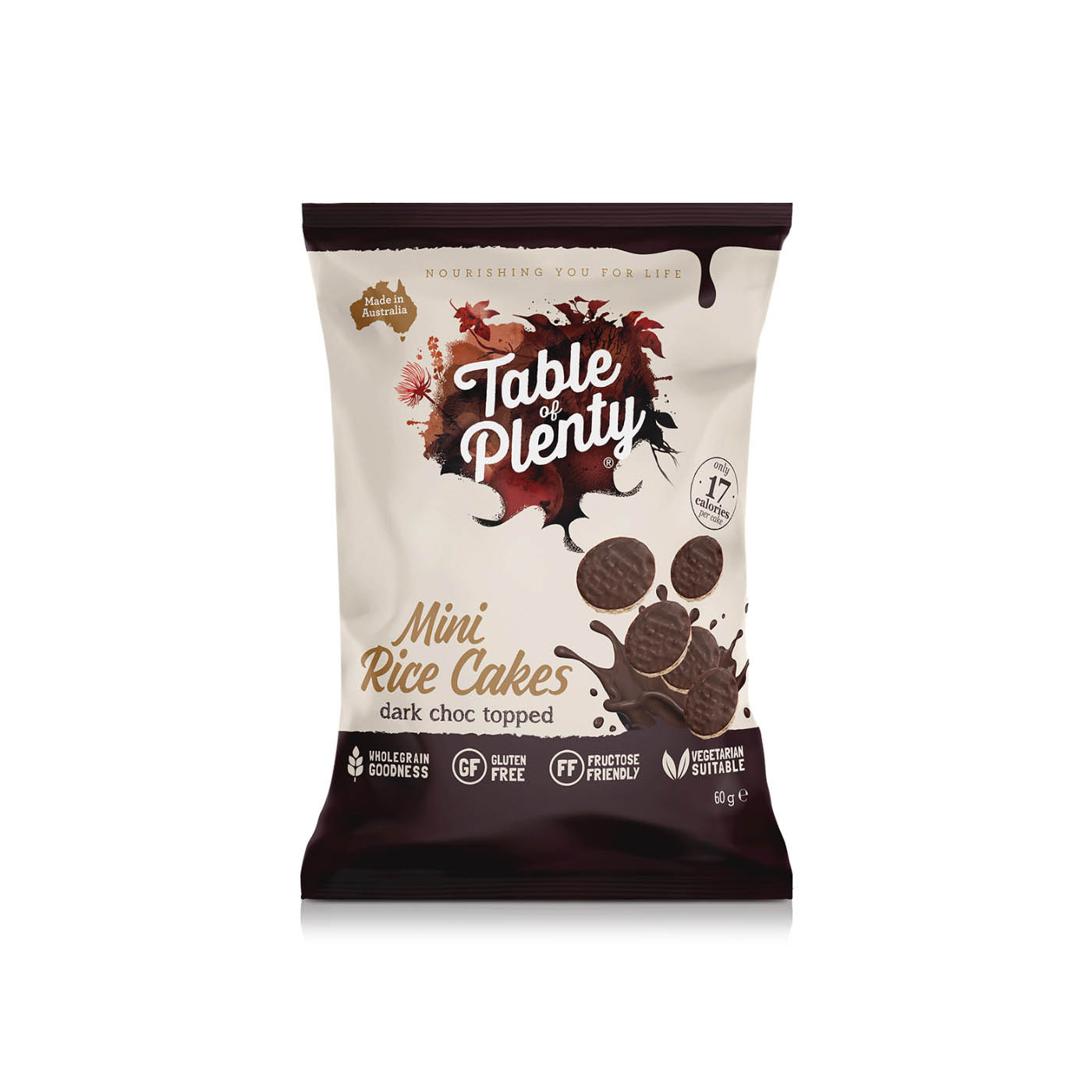 Table Of Plenty Mini Rice Cakes Dark Chocolate Cakes 60g
