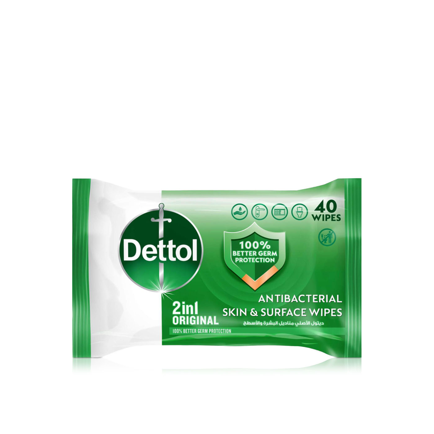 Dettol Original Antibacterial Skin and Surface Wipes x 40