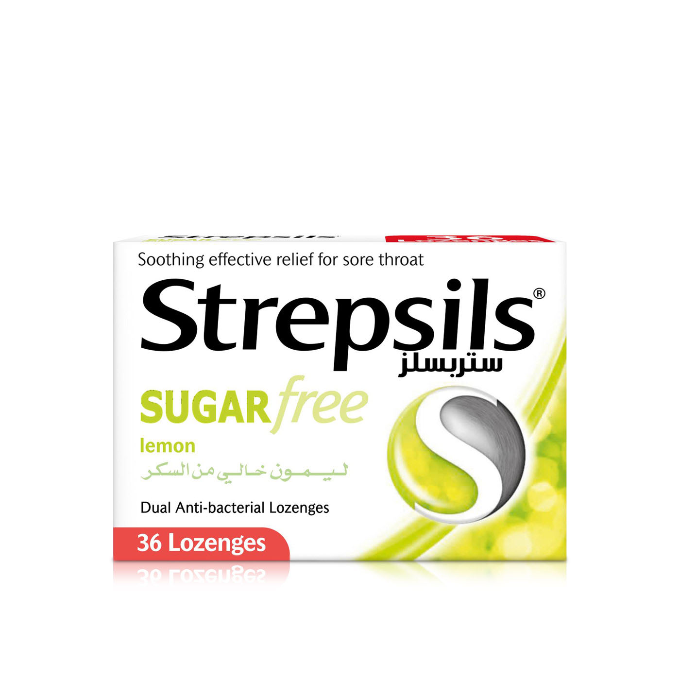 Strepsils Soothing Effective Relief for Sore Throats Lemon Lozenges x 36 - Sugar Free
