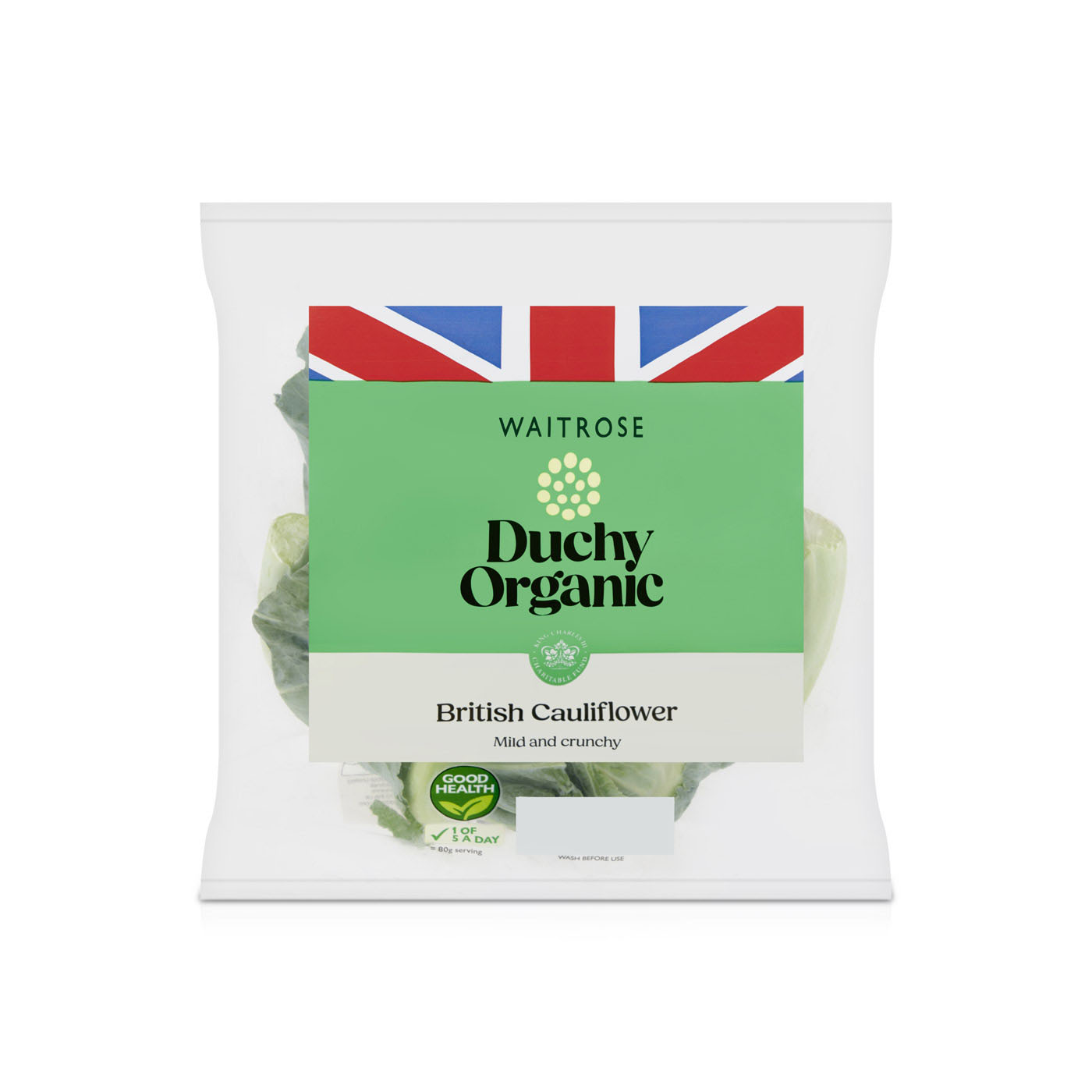 Waitrose Duchy Organic British Cauliflower 600g