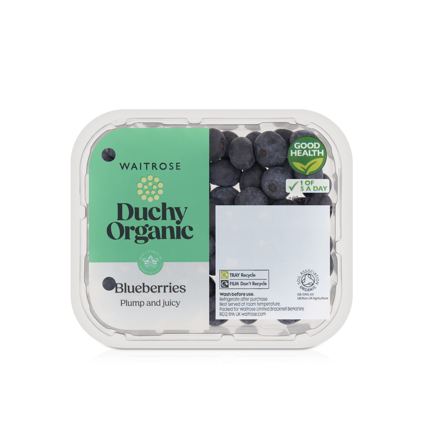 Waitrose Organic Blueberries 125g