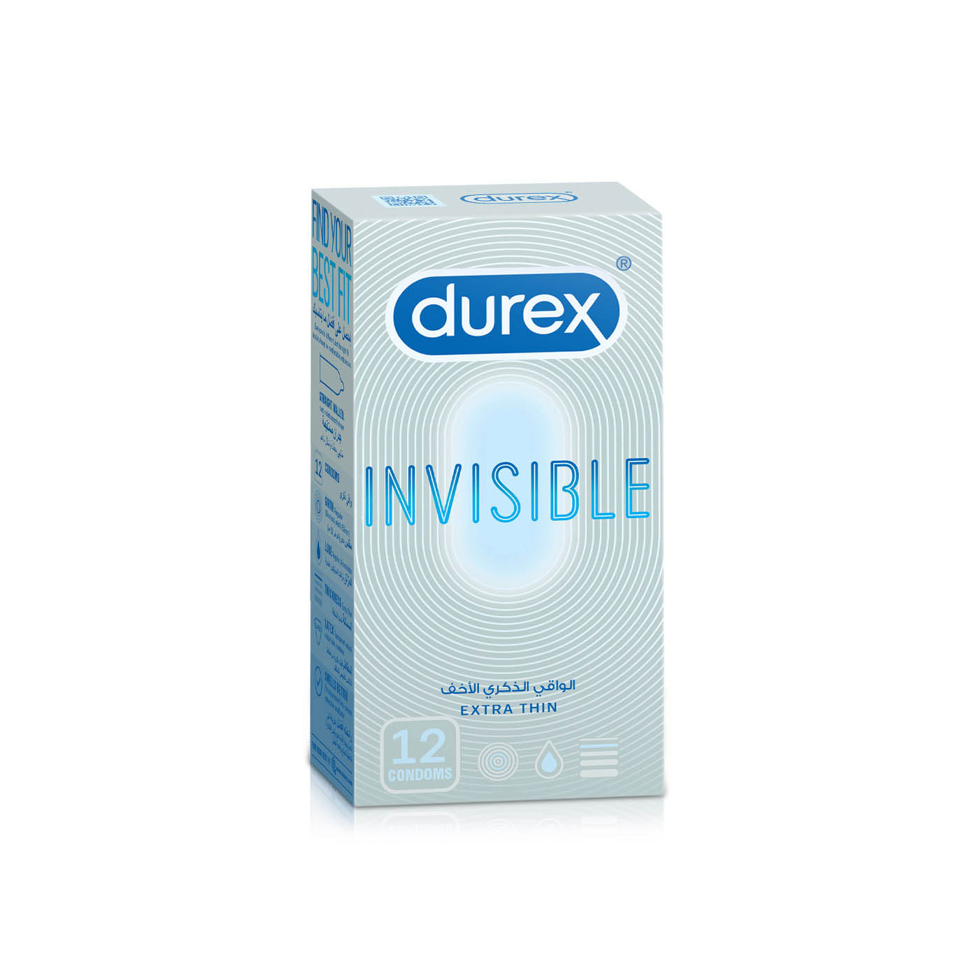 Durex Invisible Extra Thin Condom x 12