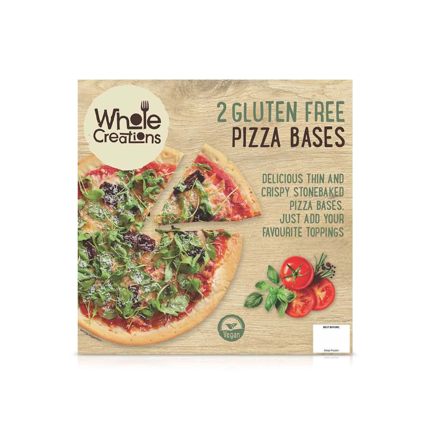 Whole Creations Vegan Gluten Free Pizza Base 360g