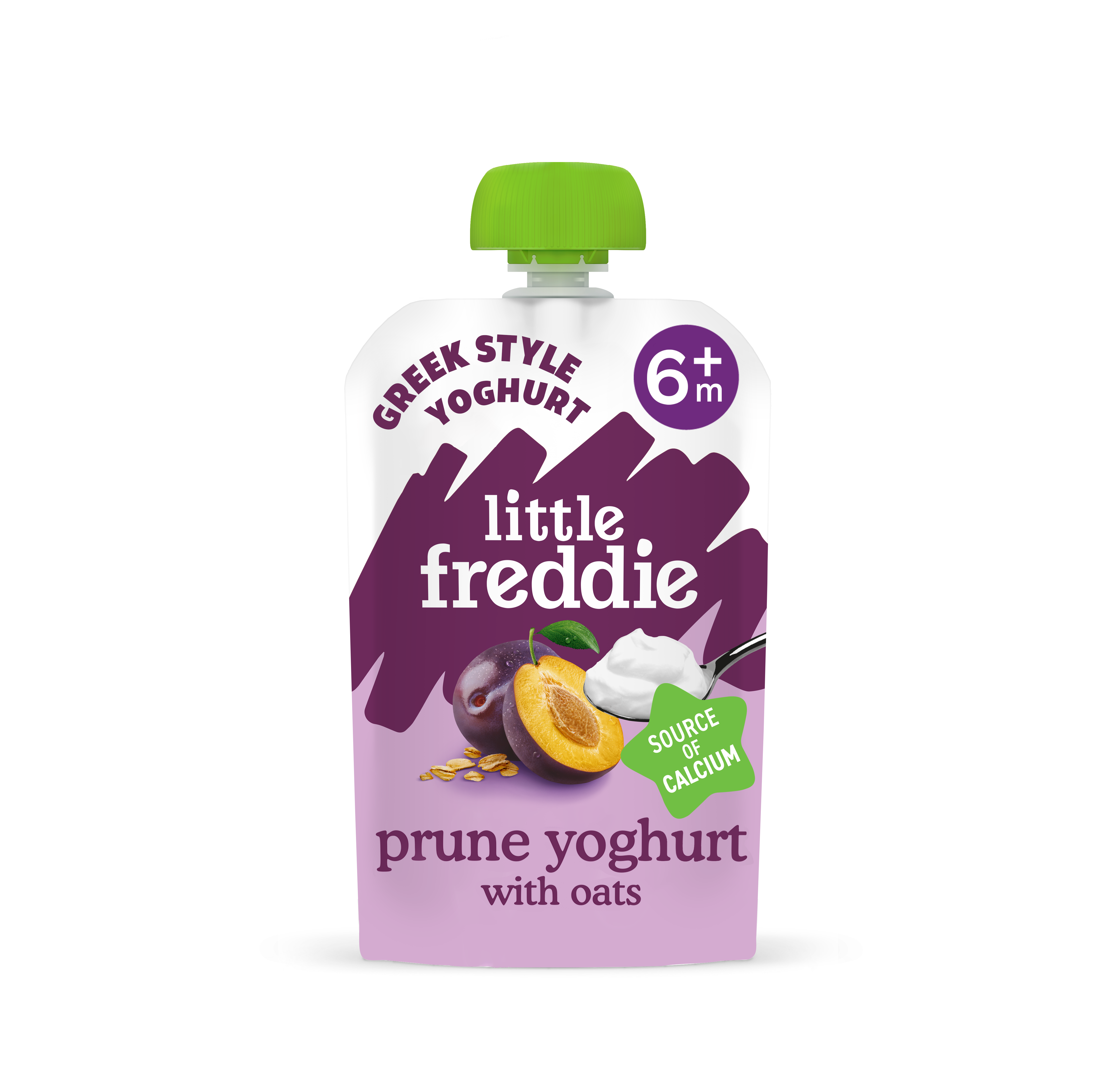 Little Freddie Organic Prune Greek Style Yoghurt with Oats baby food pouch +6m 100g