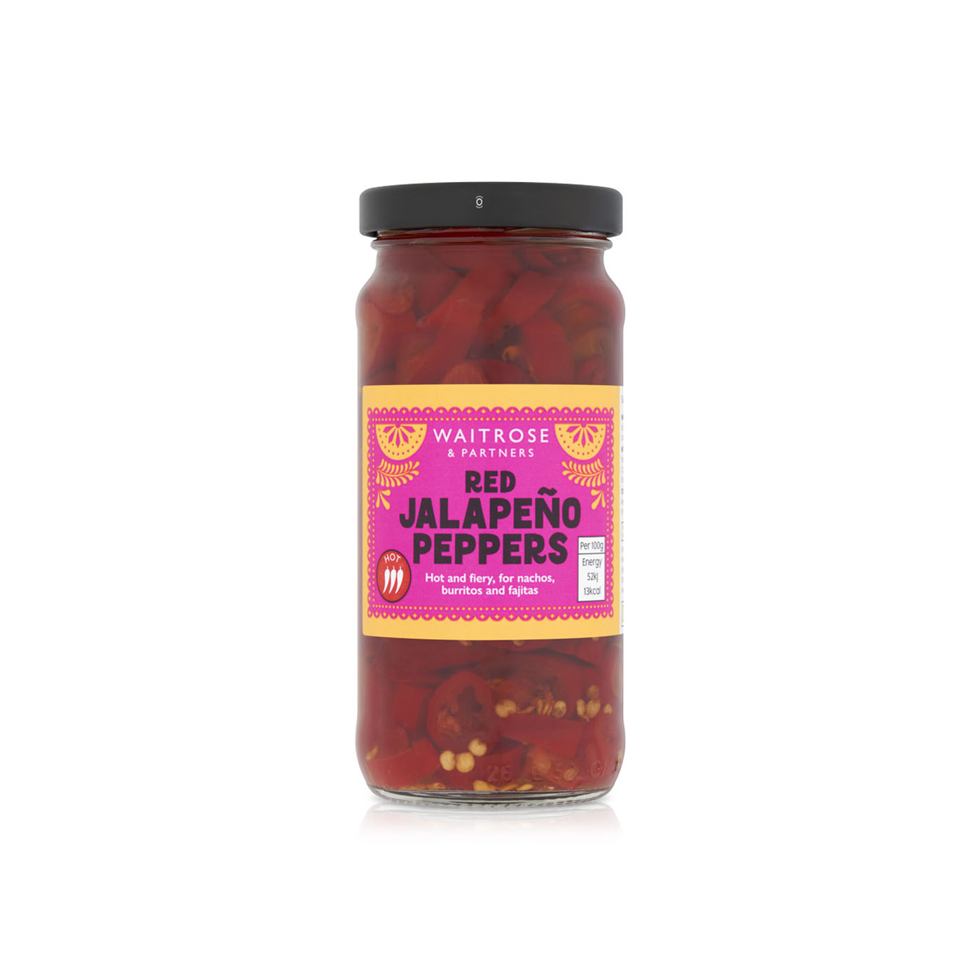 Waitrose Red Jalapeño Peppers 220g