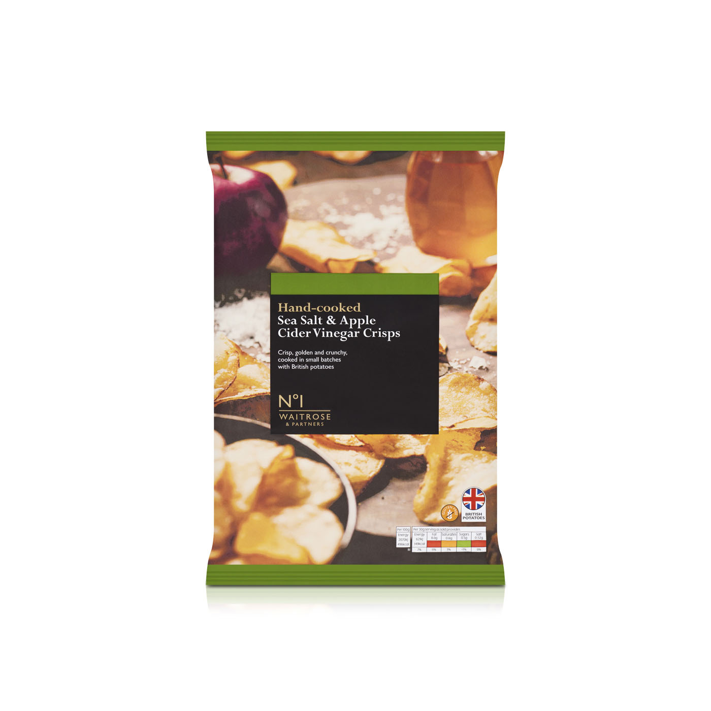 Waitrose Sea Salt & Apple Cider Vinegar Crisps 150g