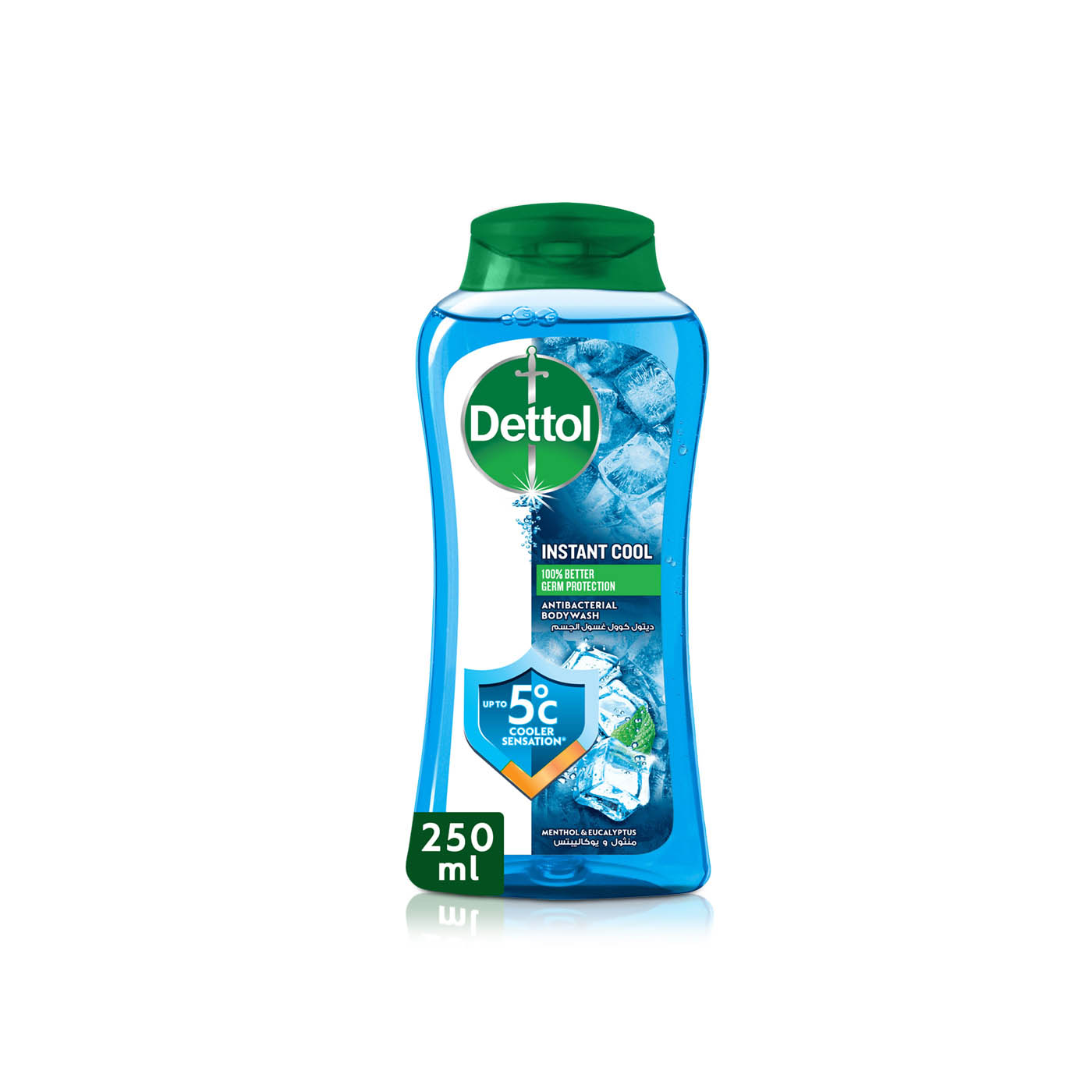 Dettol Cool Menthol & Eucalyptus Scent Shower Gel & Body Wash 250ml