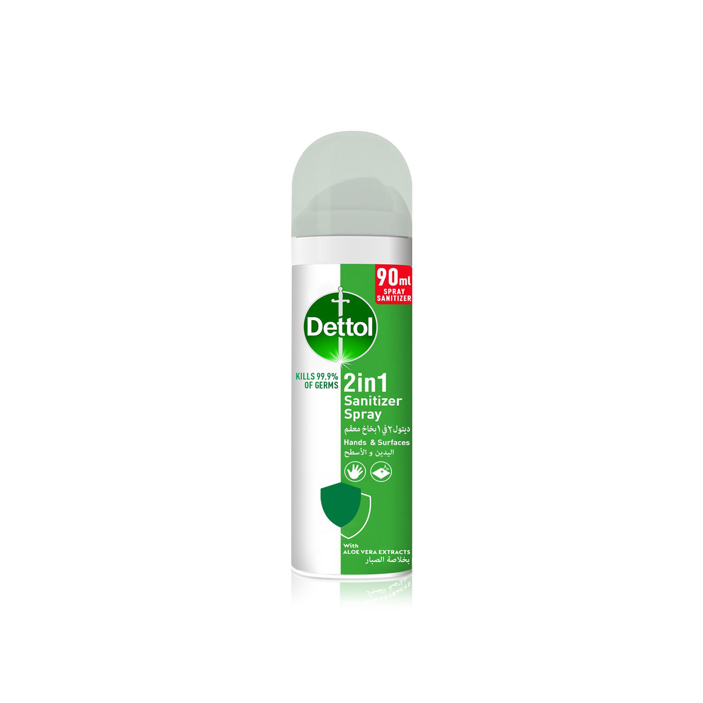 Dettol 2 in 1 Sanitizer Spray for Hands & Surfaces with Aloe Vera Extracts 90ml