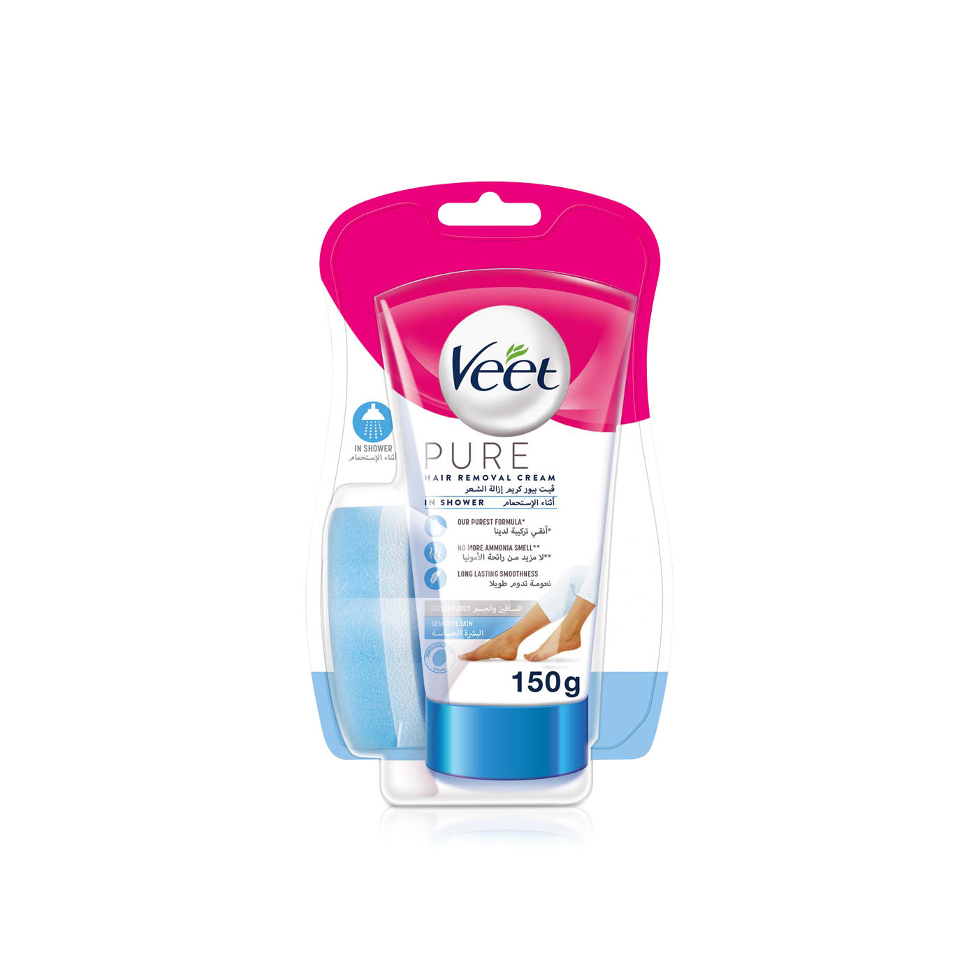 Veet Pure in Shower Hair Removal Cream for Sensitive Skin 150g