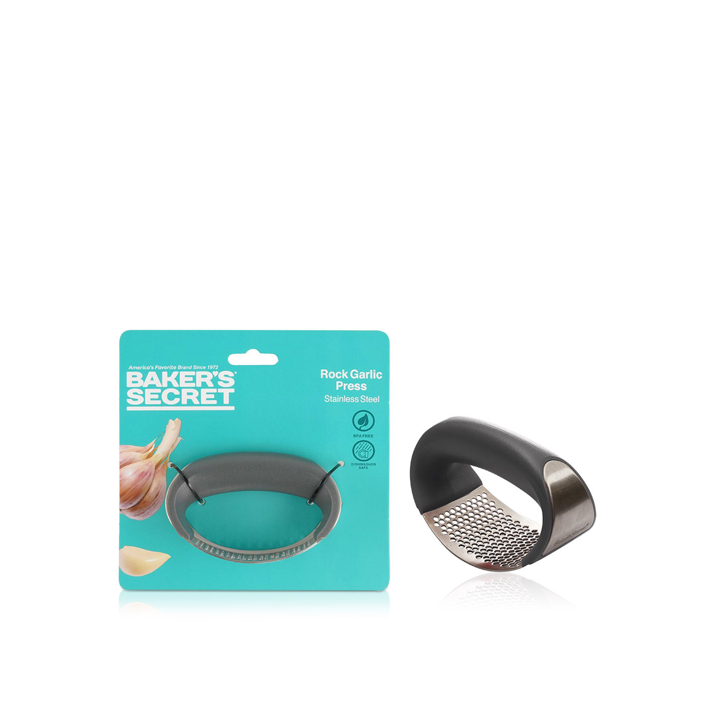 Baker's Secret Rock Garlic Press Stainless Steel