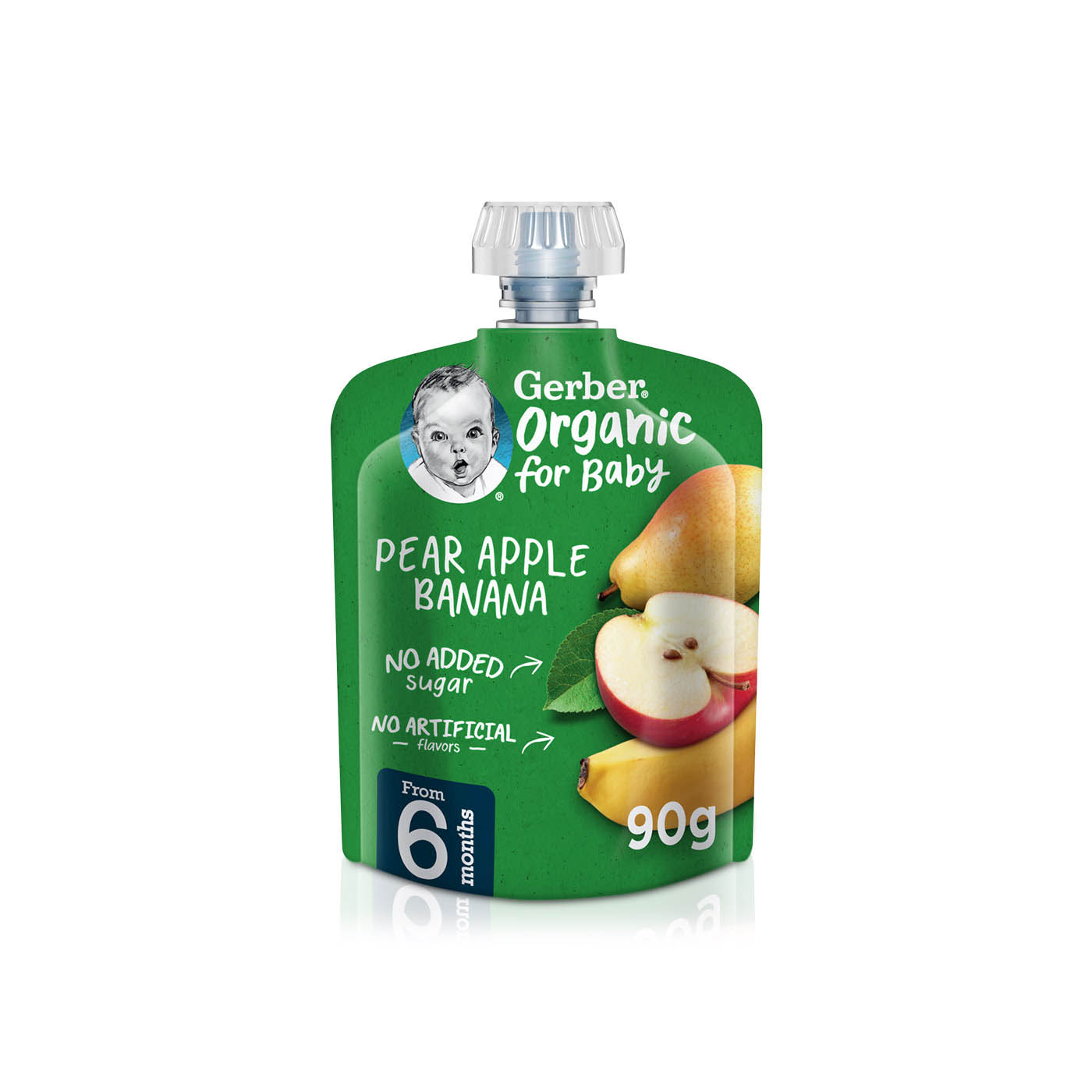 Gerber Organic Pear & Apple 6+ Months 90g