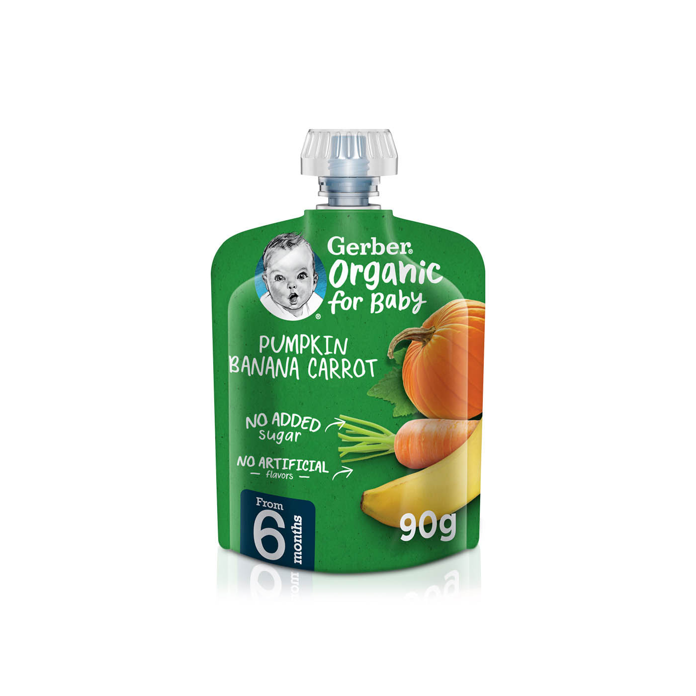 Gerber Organic Pumpkin Banana & Carrot Puree 6+ Months 90g