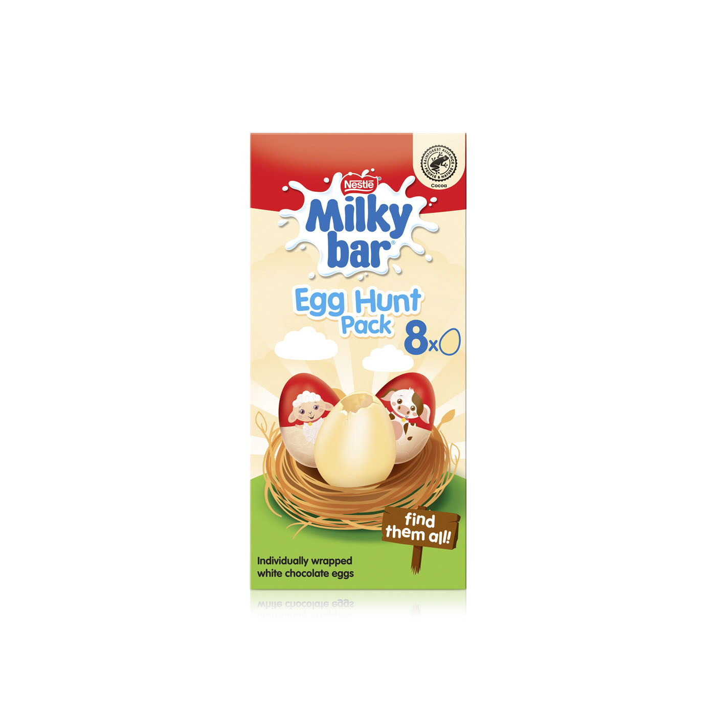 Nestle Milkybar White Chocolate Easter Egg Hunt Box Chocolate 120g