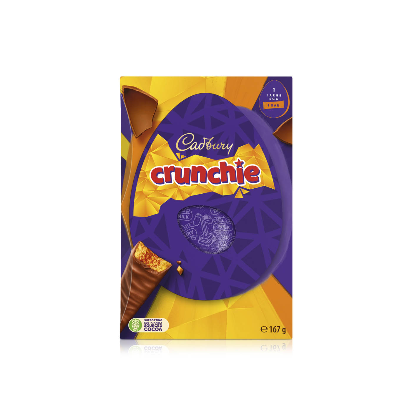 Cadbury Crunchie Large Chocolate Easter Egg 167g