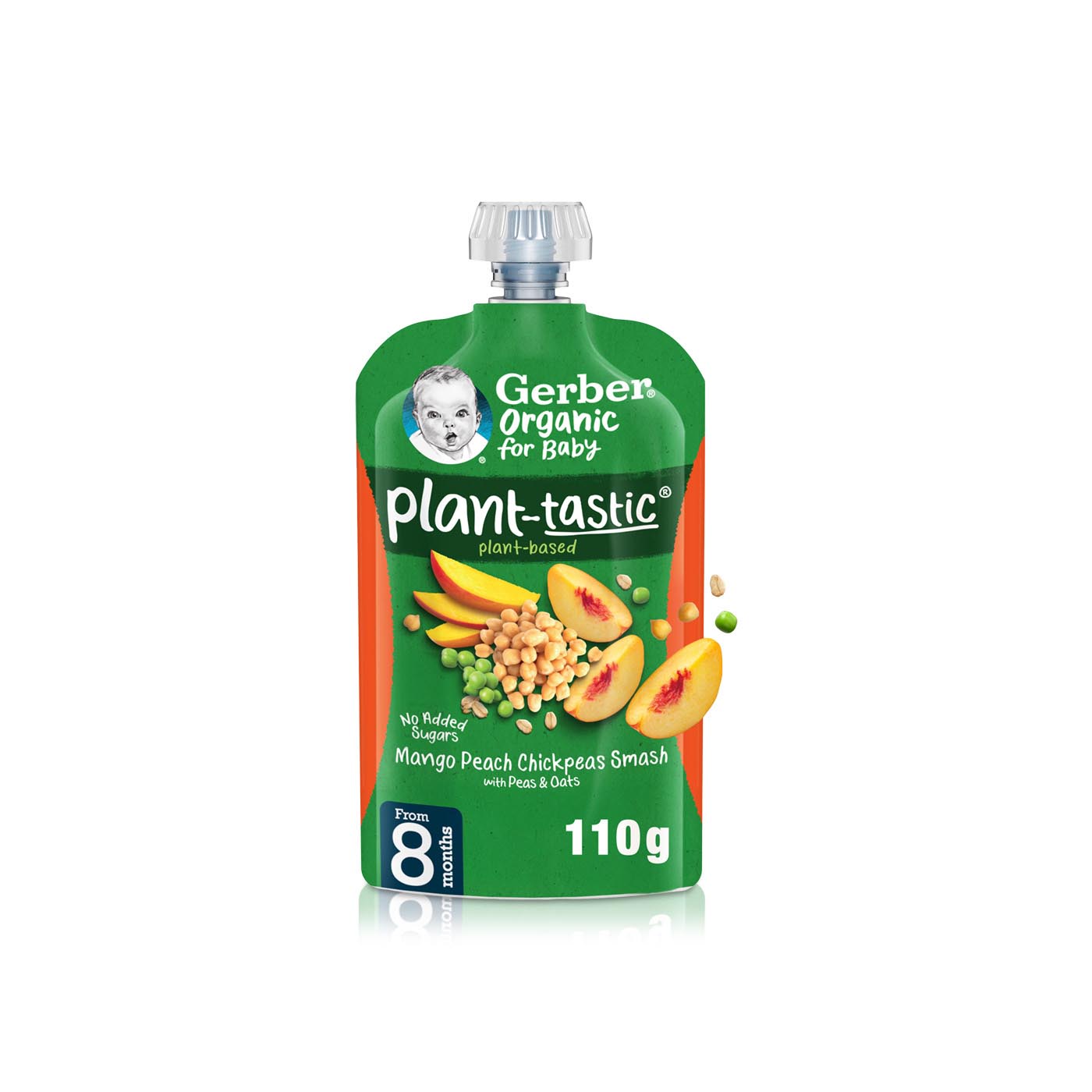 Gerber Mango Peach Chickpea Smash Baby Food 110g (8+ Months)