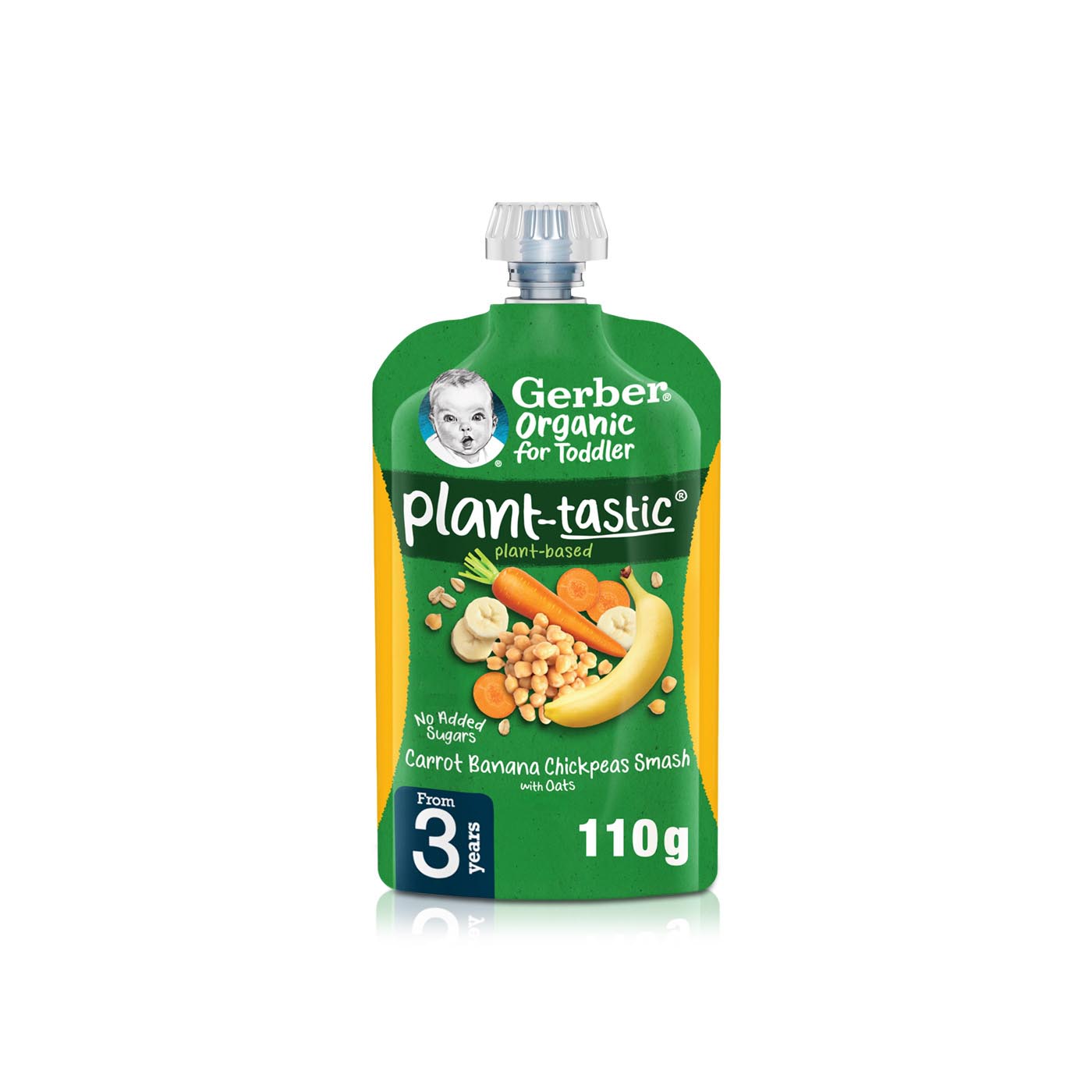 Gerber Carrot Banana Chickpeas Smash 110g (3+ Years)
