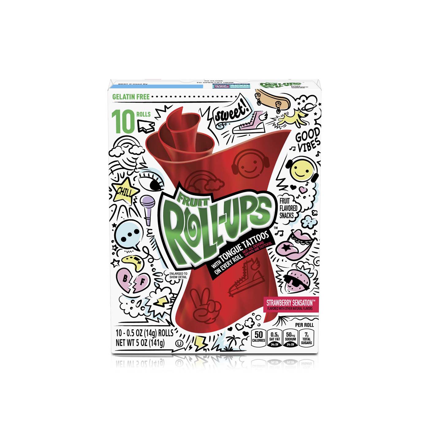 Fruit Rollups Strawberry Sensation Fruit Flavored Snacks 141g