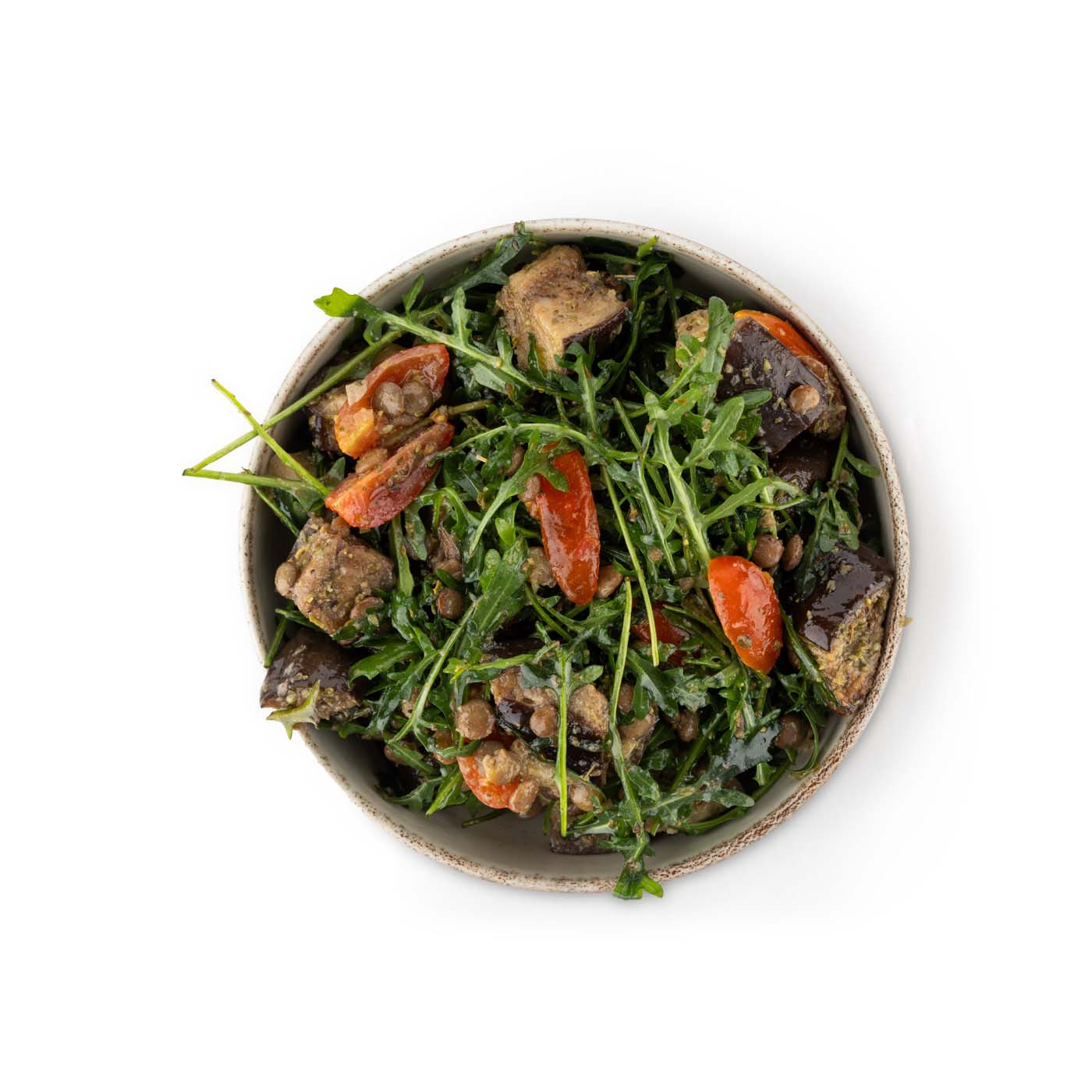 Lentil and Aubergine Salad