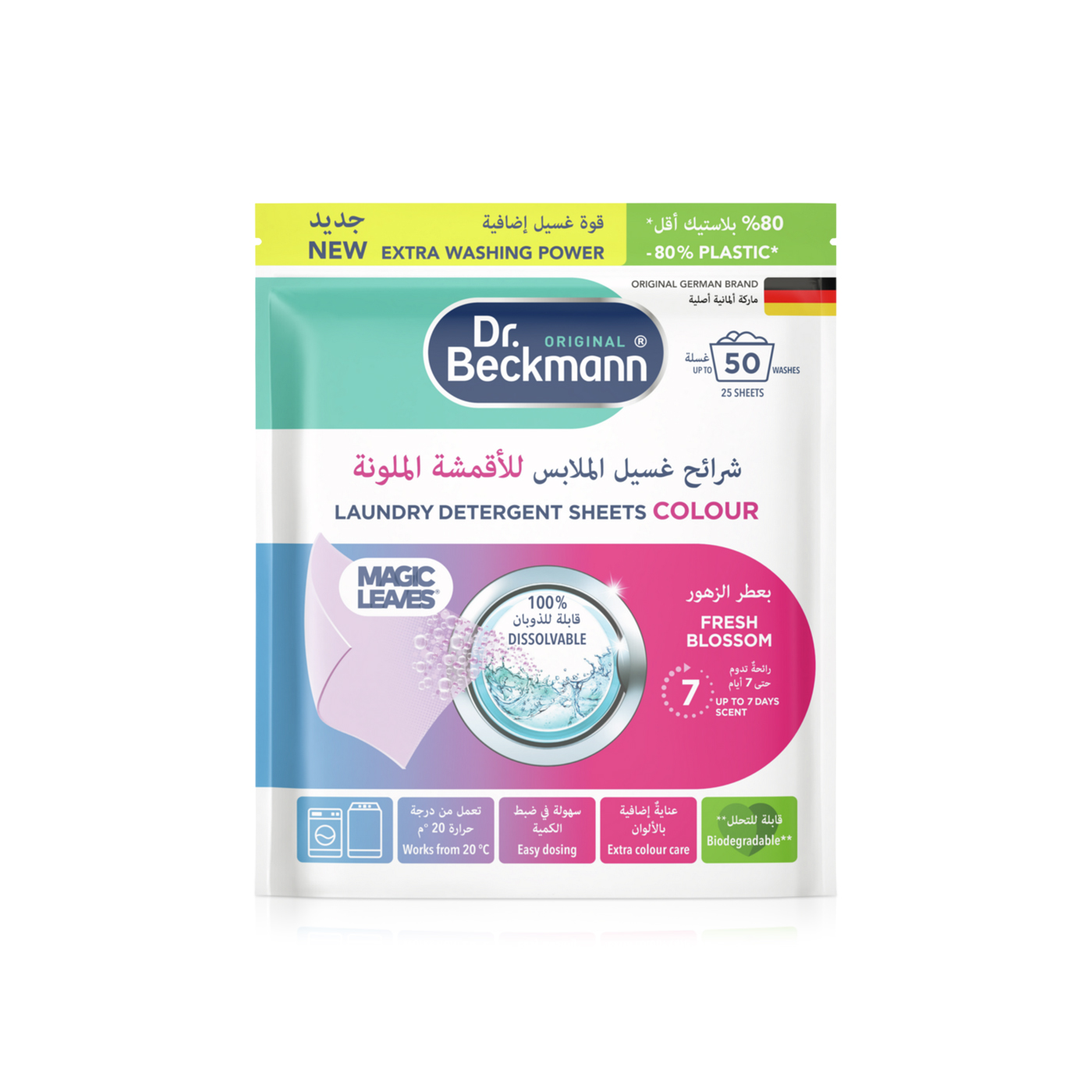 Dr. Beckmann Laundry Detergent Sheets Colour x25