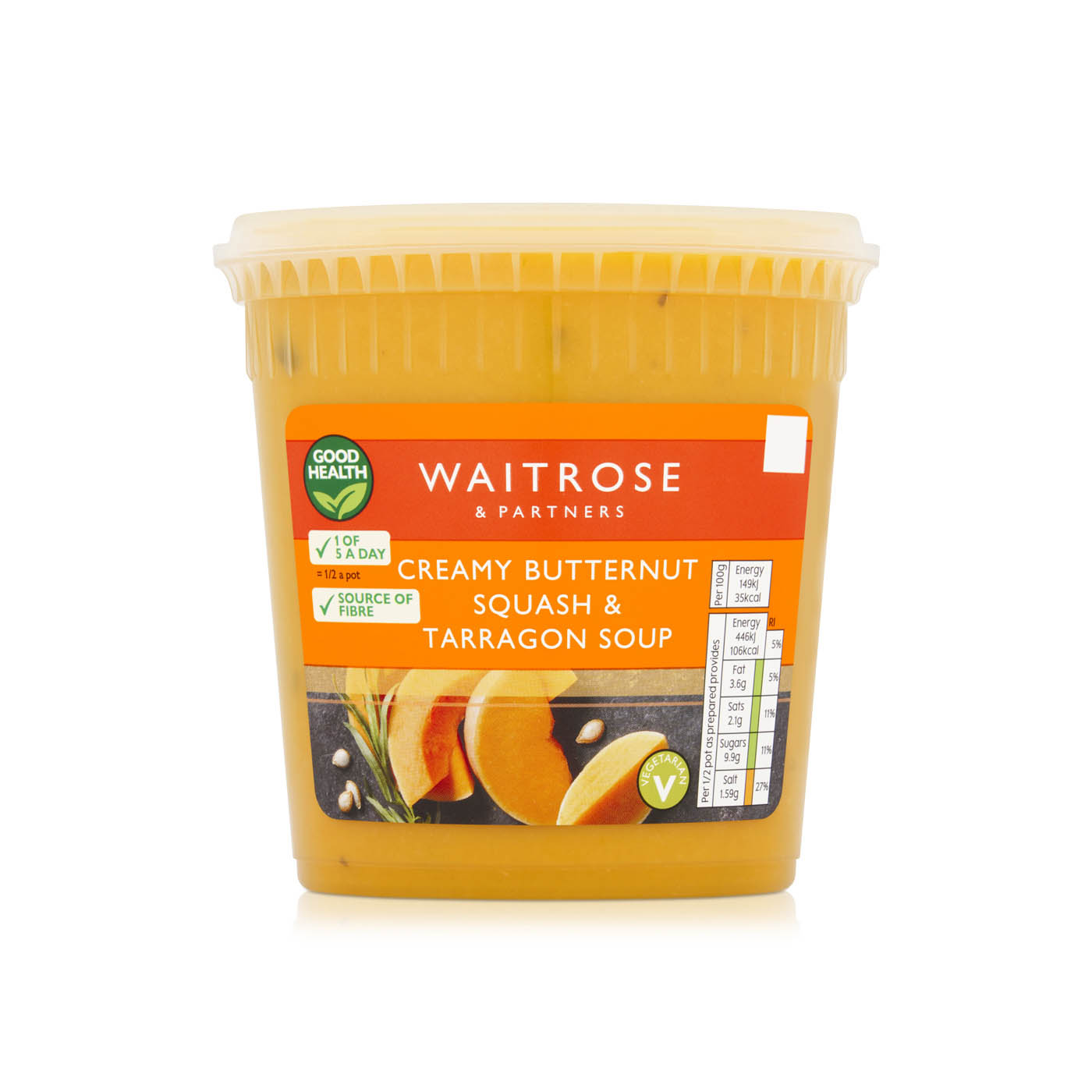 Waitrose Butternut Squash and Tarragon Soup 600g
