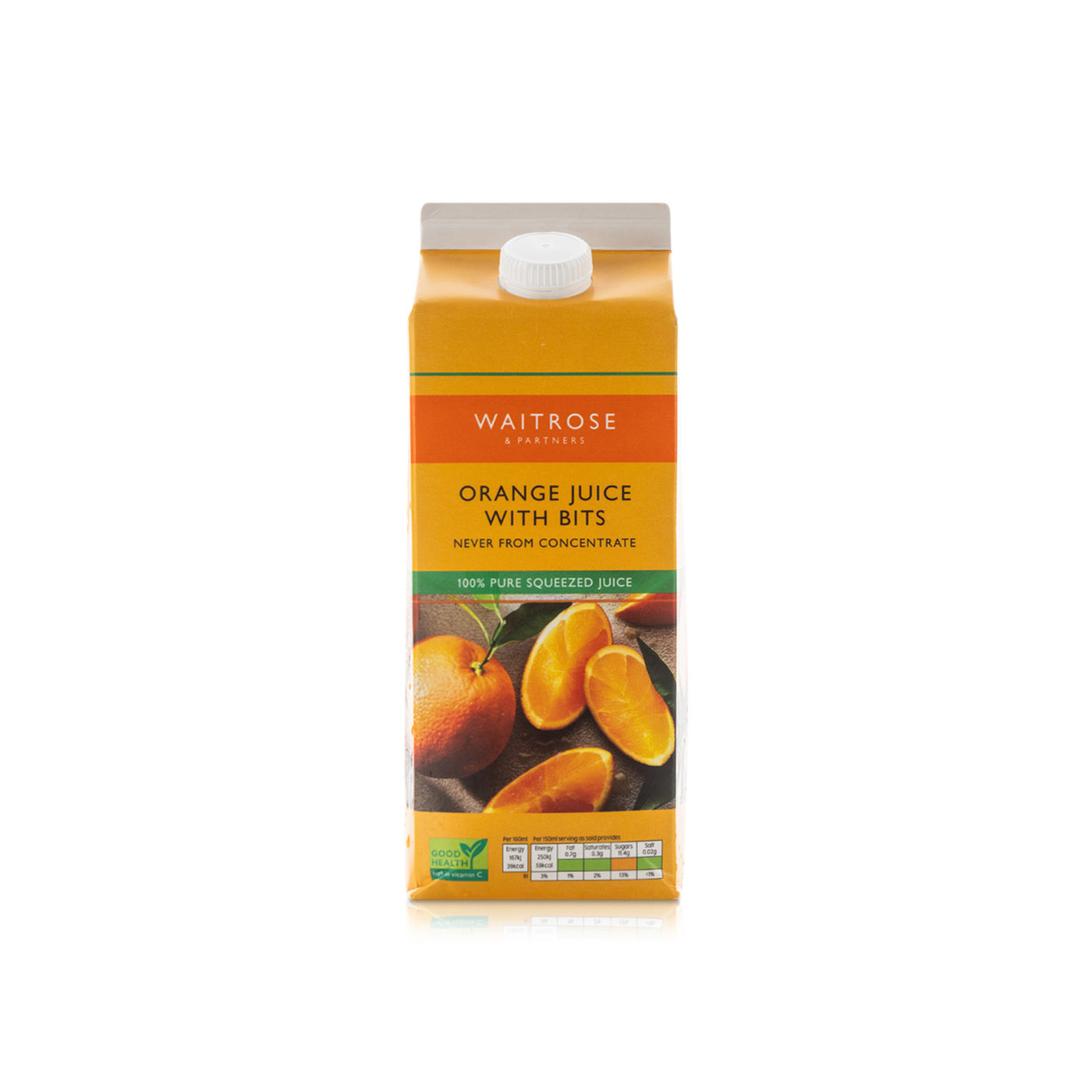 Waitrose Orange Juice With Bits 1.75 Litre