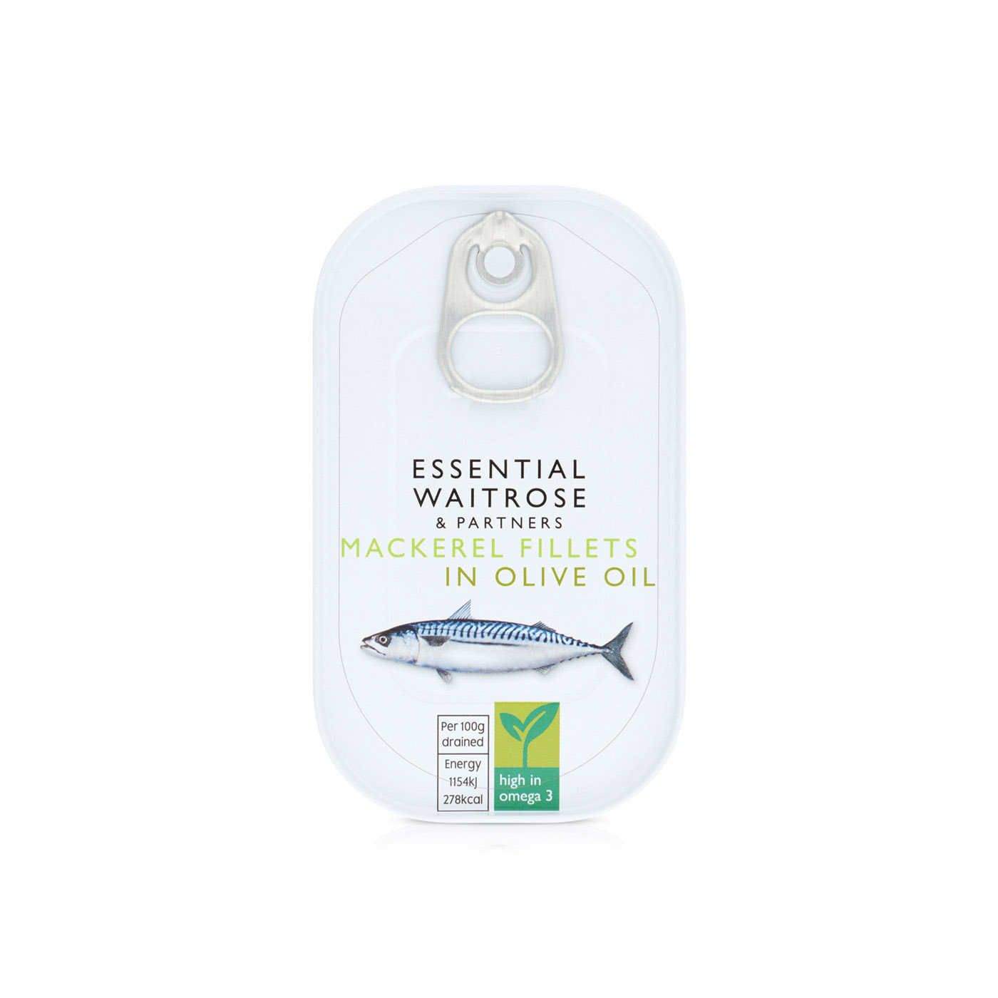 Waitrose Essential Mackerel Fillets In Olive Oil 125G