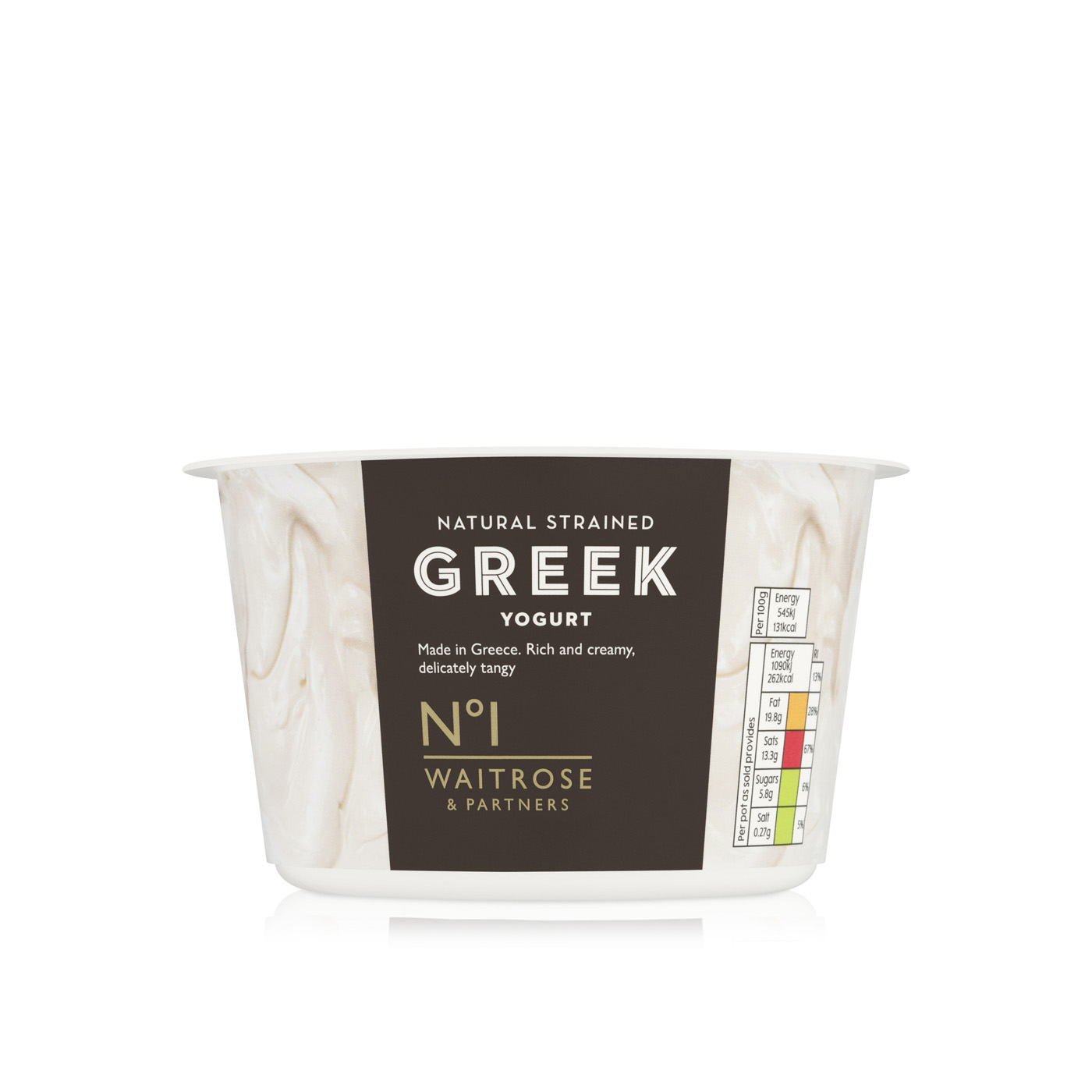 Waitrose Natural Greek Strained Yoghurt 200g