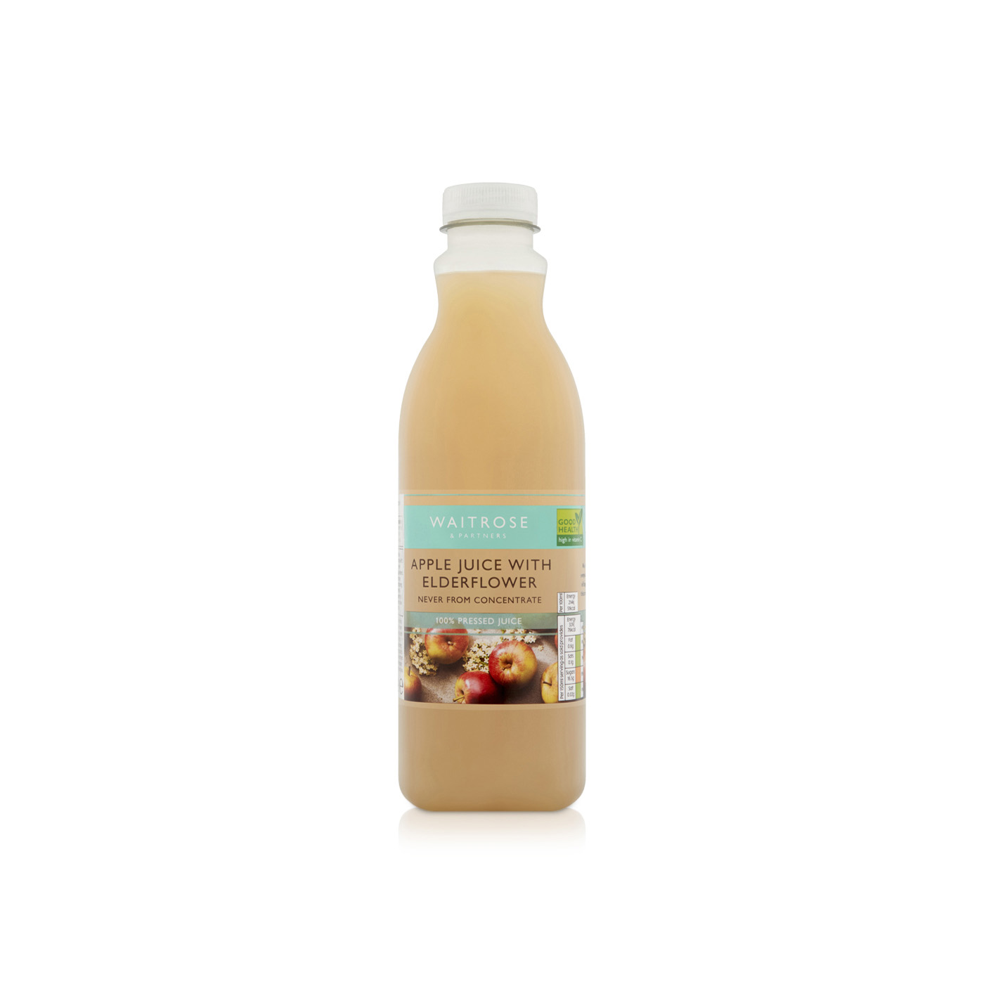 Waitrose Pressed Apple and Elderflower Juice 1L