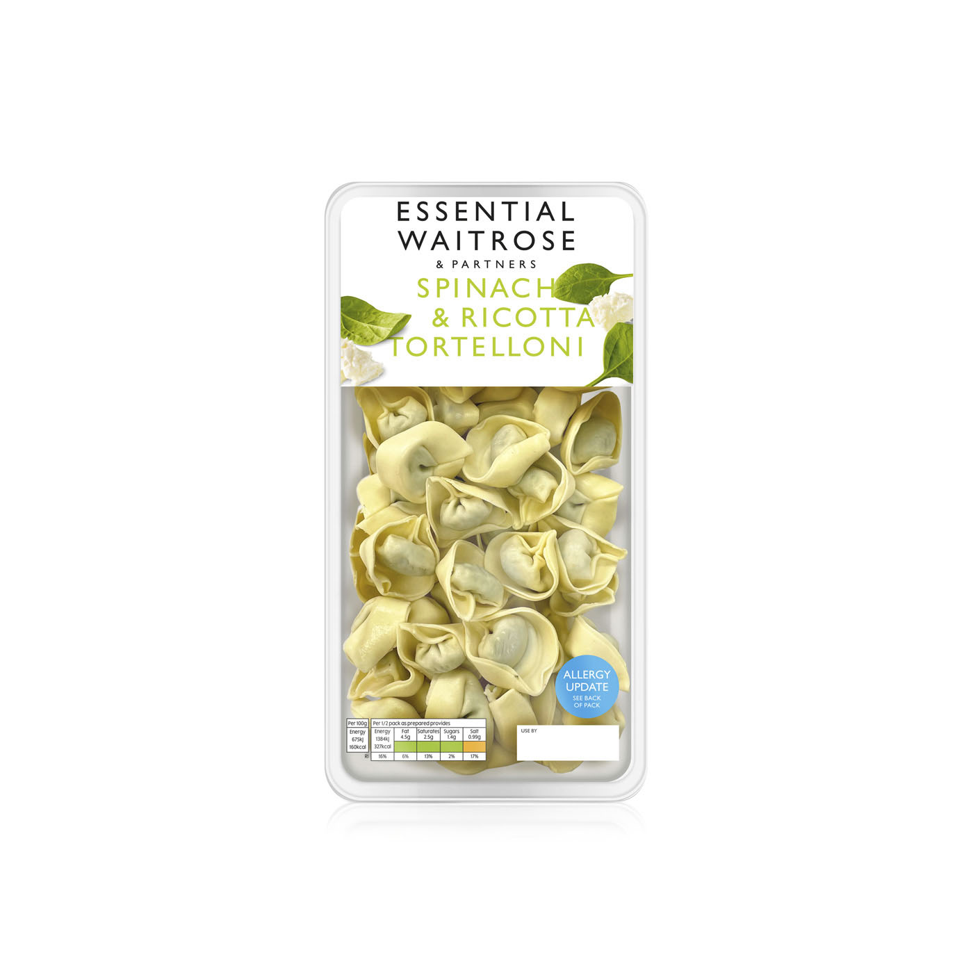Waitrose Essential Spinach and Ricotta Tortellini 250g