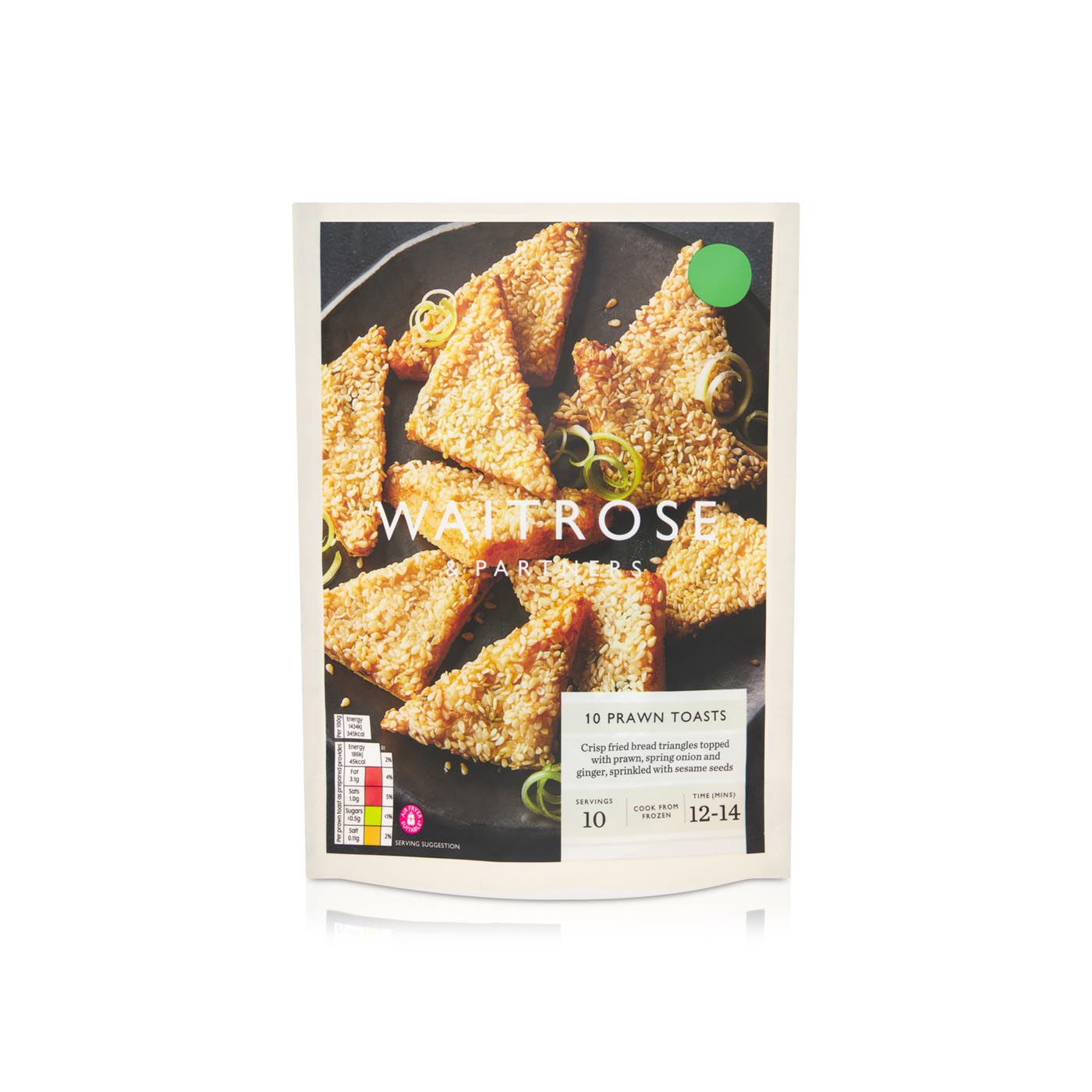 Waitrose Frozen Prawn Toasts 150g