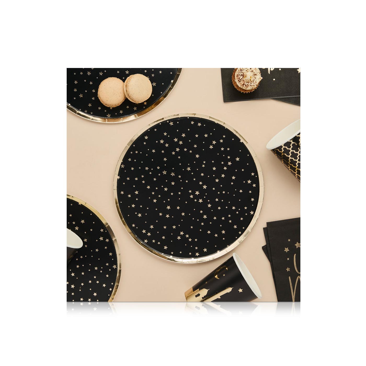 Hootyballoo Paper Plates Star Gold x8