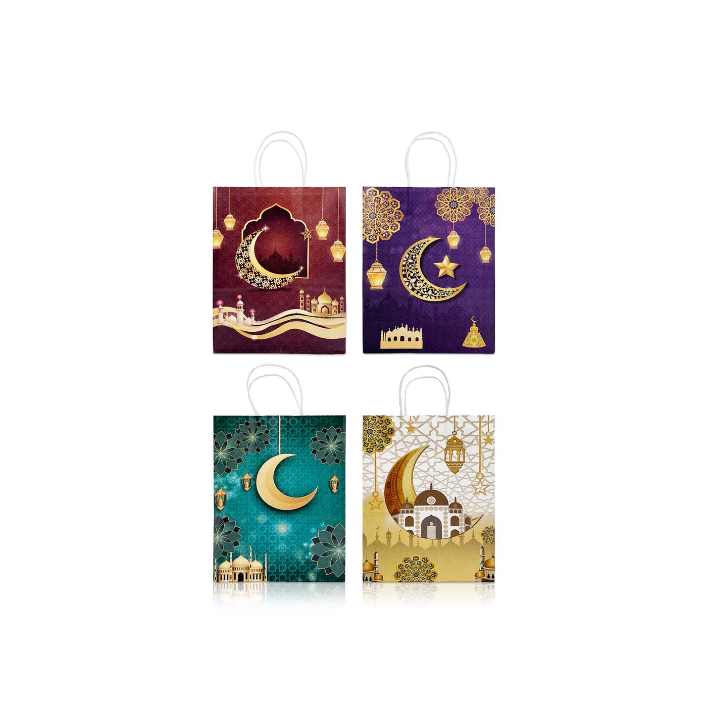 Party Magic Eid Kraft Bags Medium Assorted x6