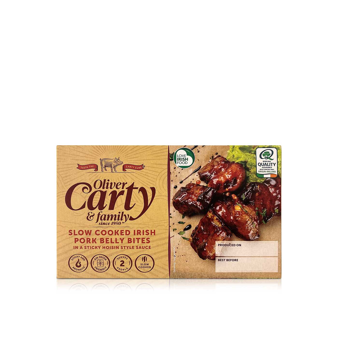 Oliver Carty Slow Cooked Irish Pork Belly Bites in a Sticky Hoisin Sauce 500g