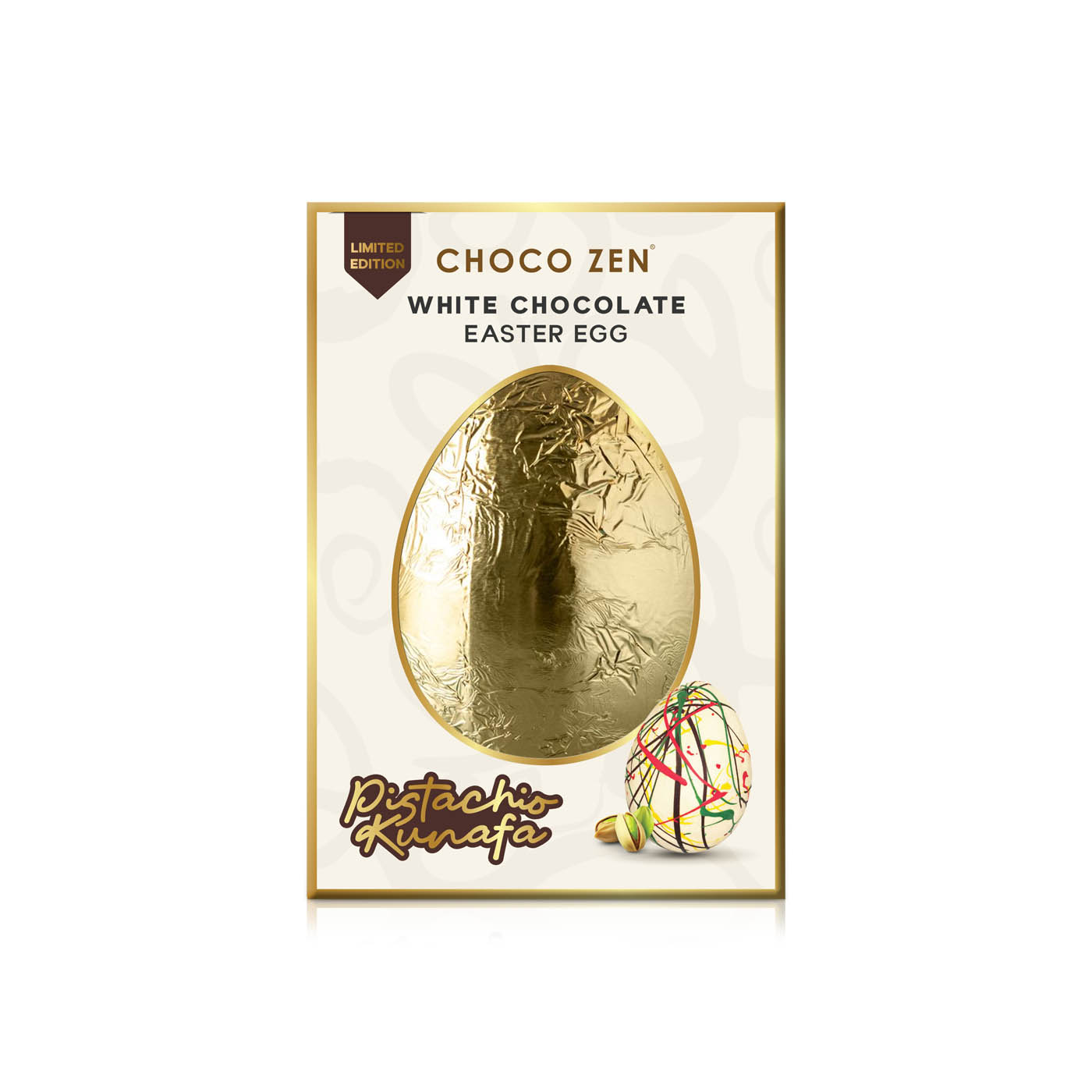 Choco Zen Pistachio Kunafa White Chocolate Egg 265g