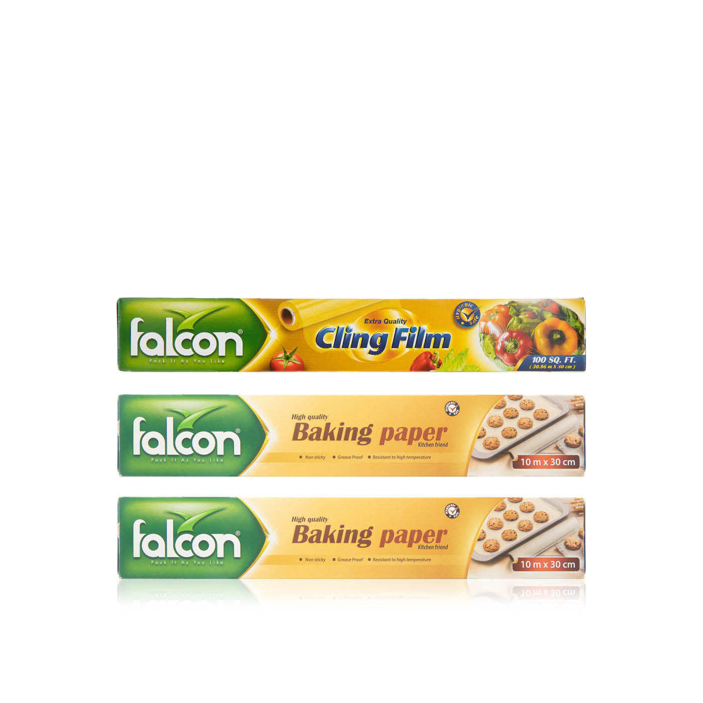 Falcon Baking Paper x 2 & Cling Film 100sq.ft