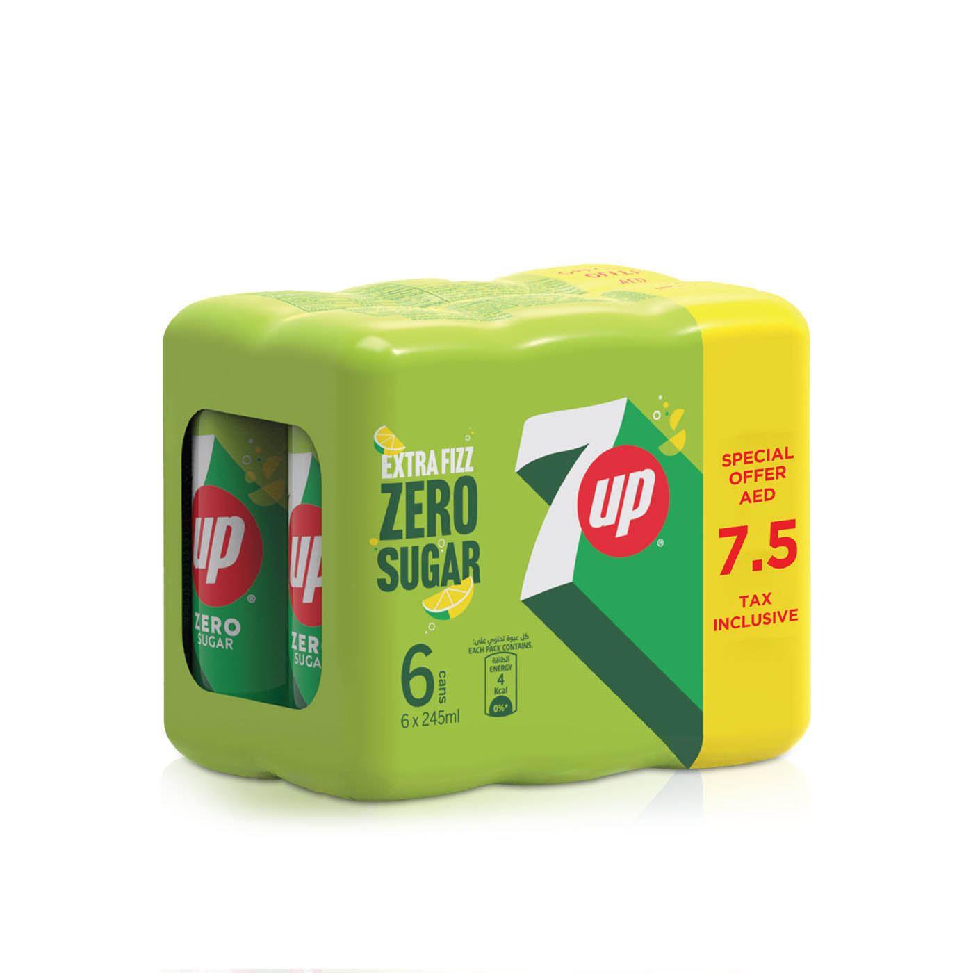 7 Up Zero Sugar 245ml x6