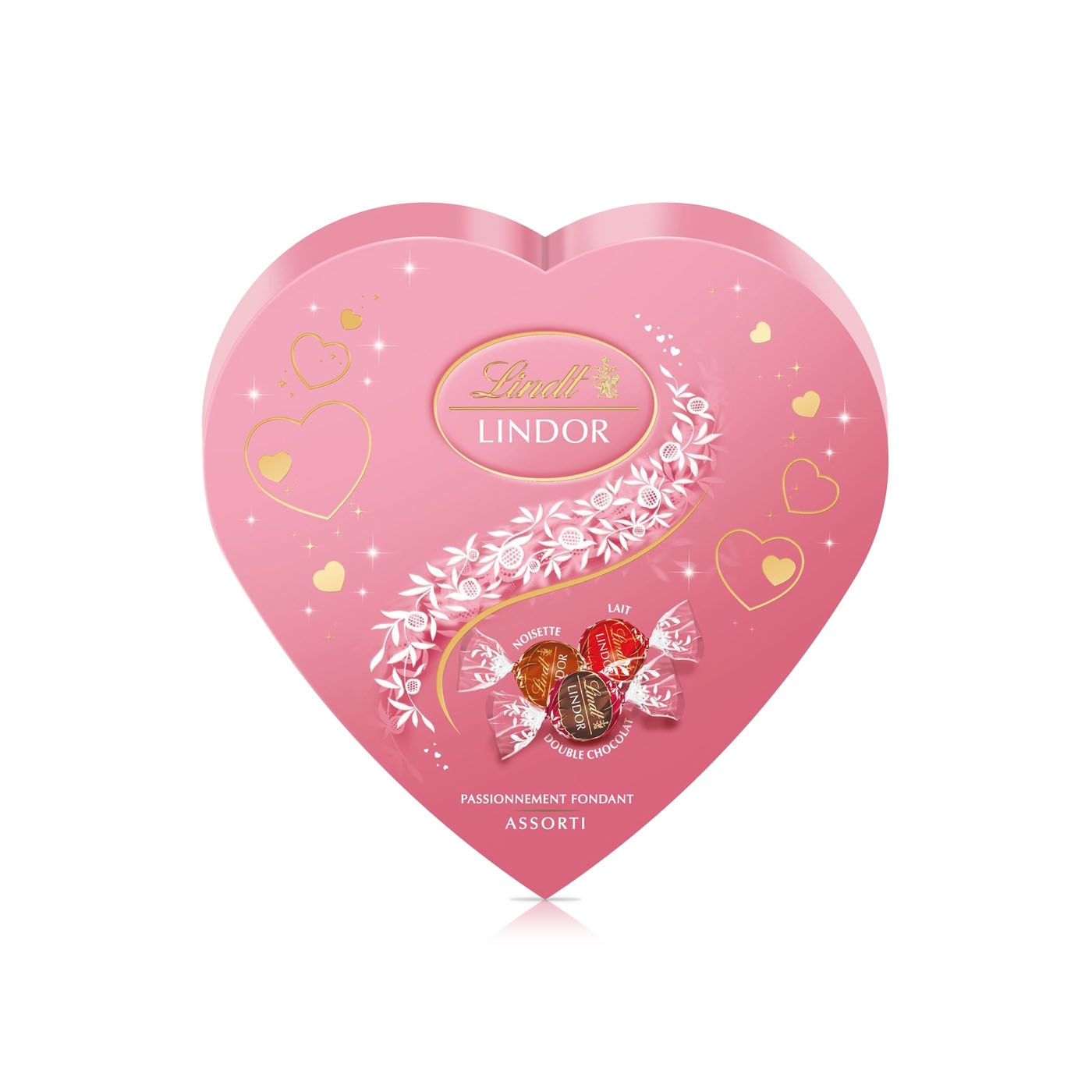 Lindt Lindor Heart Box Pink Assorted Chocolate 160g
