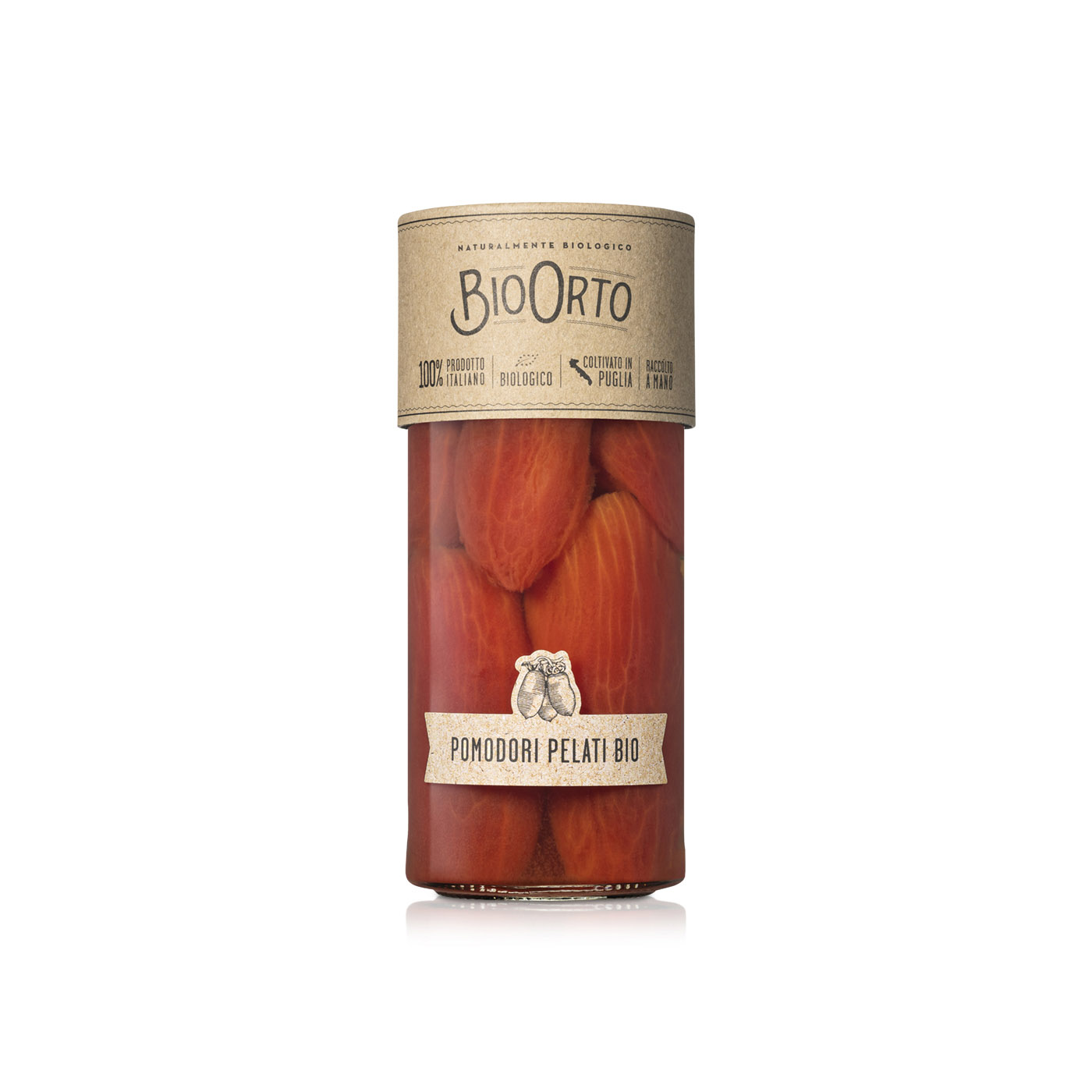 Bio Orto Organic Whole Peeled Tomatoes in Water 550g