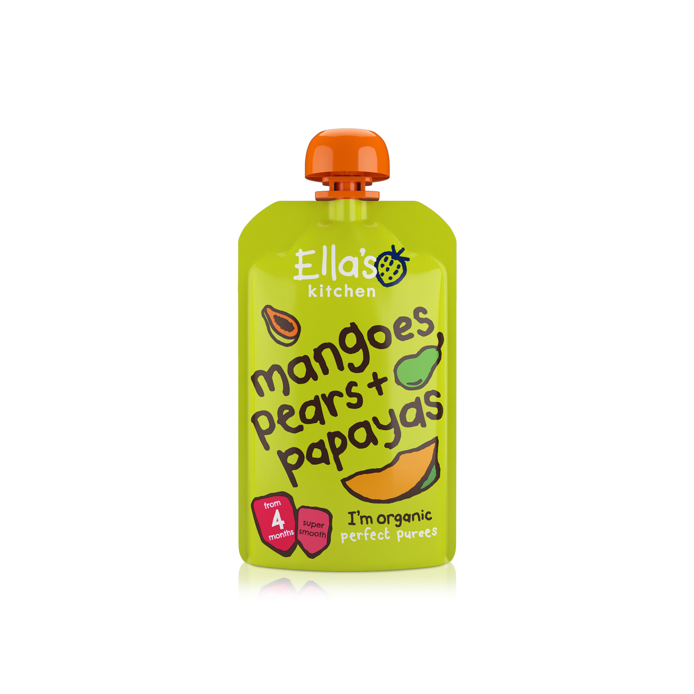 Ella's Kitchen Organic Mangoes Pears & Papayas 4+ Months 120g