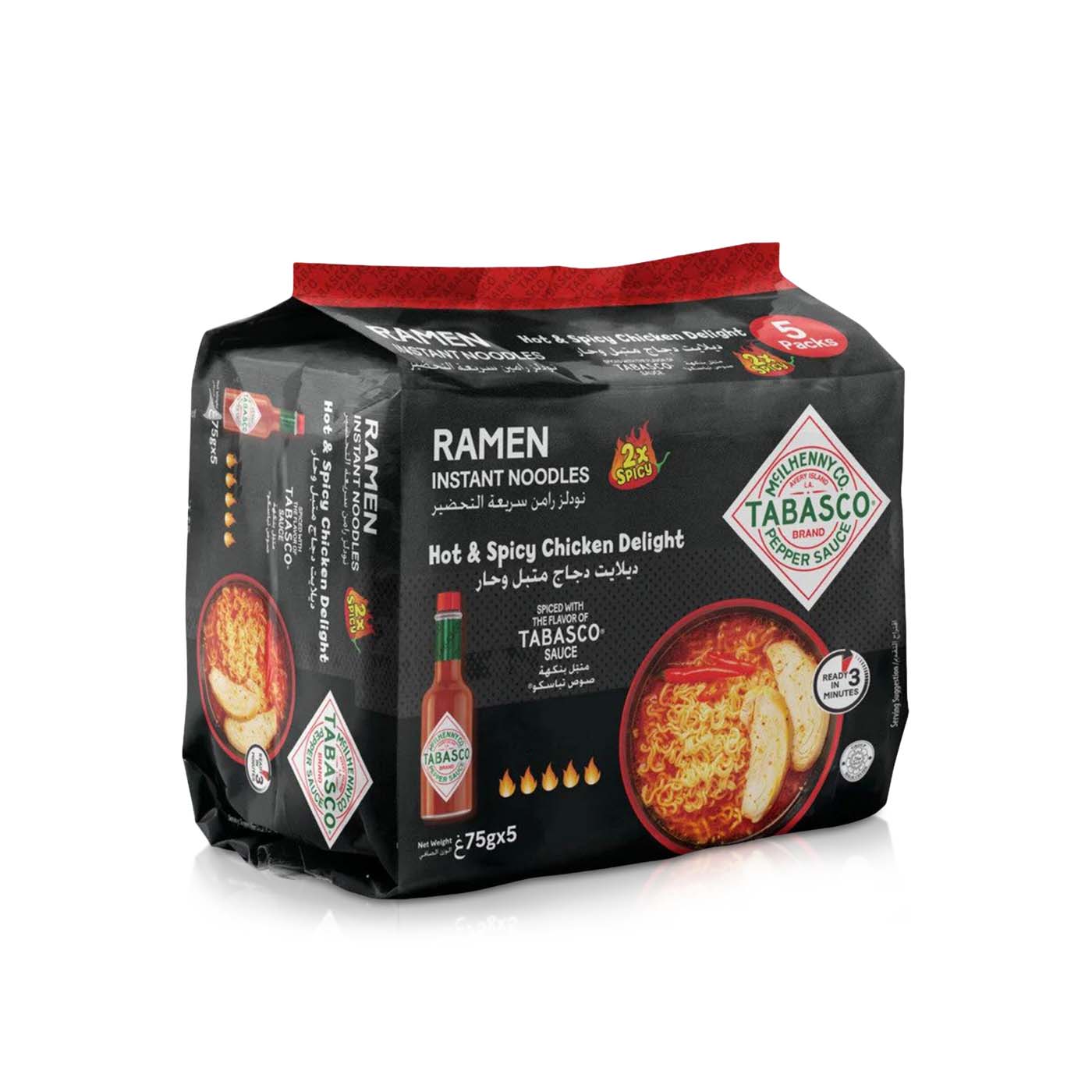 Tabasco Instant Ramen Noodles Hot & Spicy Chicken Delight 75g x 5